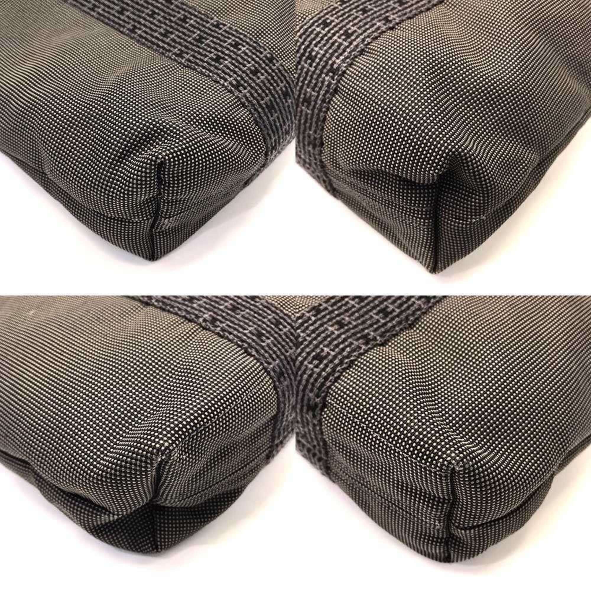Hermes Her Line Gray Nylon Canvas Handbag Tote Bag (Pre-Owned)