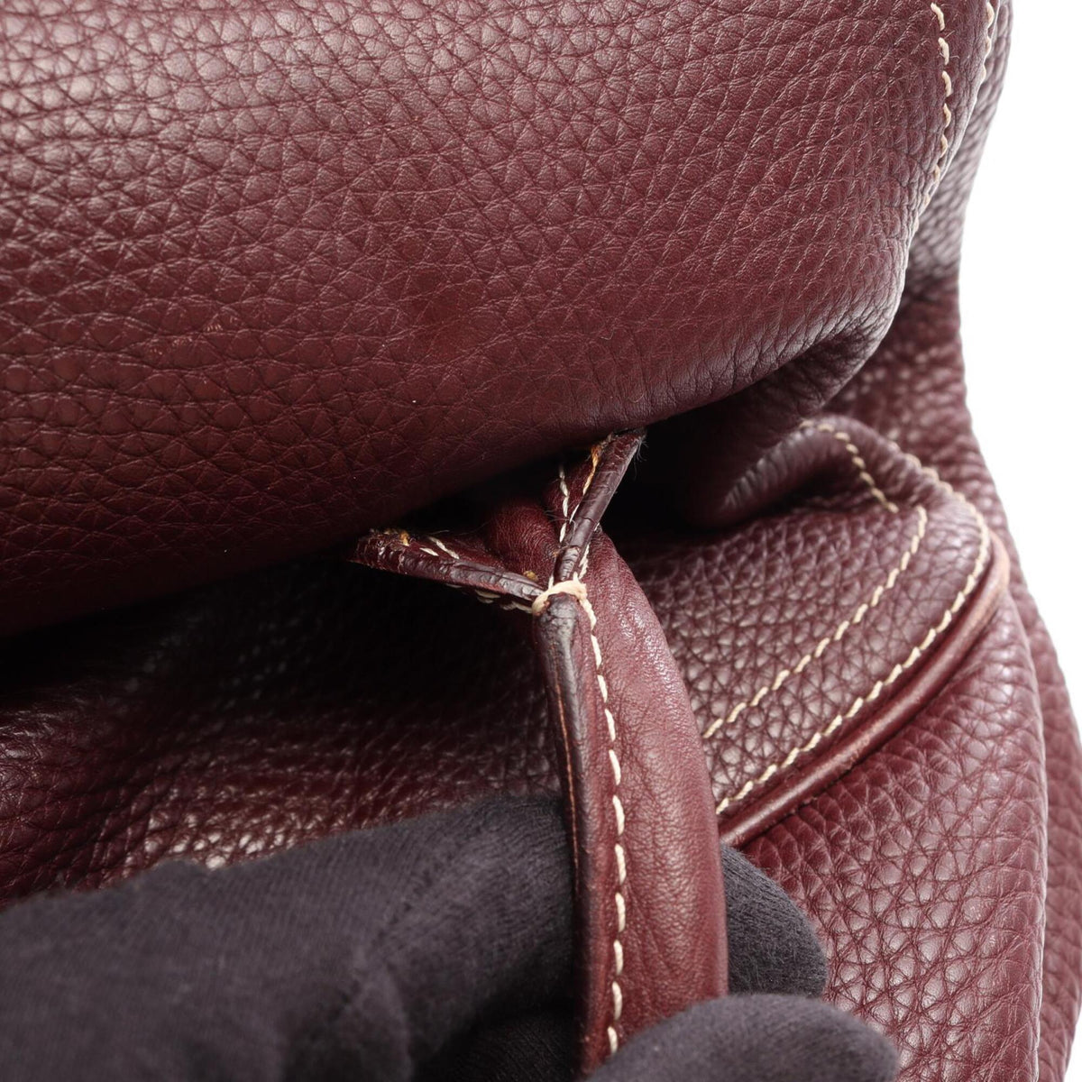 Celine Bordeaux Leather Handbag (Pre-Owned)