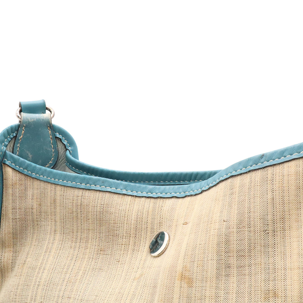 Hermes Crinoline Light Blue Natural Yellow Swift Leather Shoulder Bag (Pre-Owned)