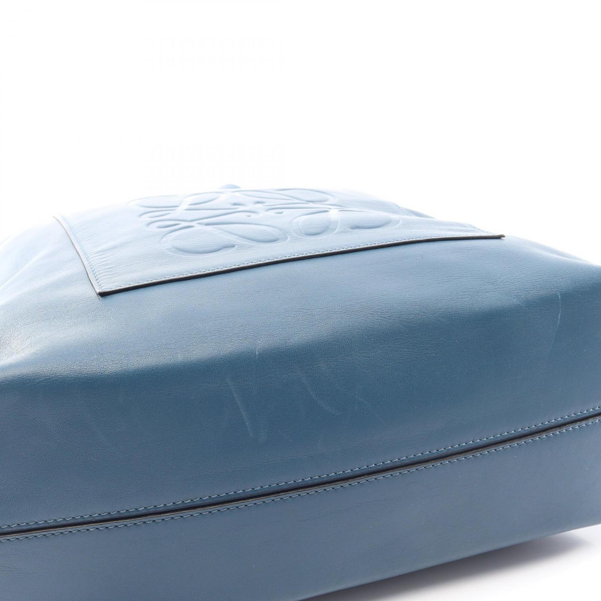 Loewe Blue Leather Handbag Tote Bag (Pre-Owned)