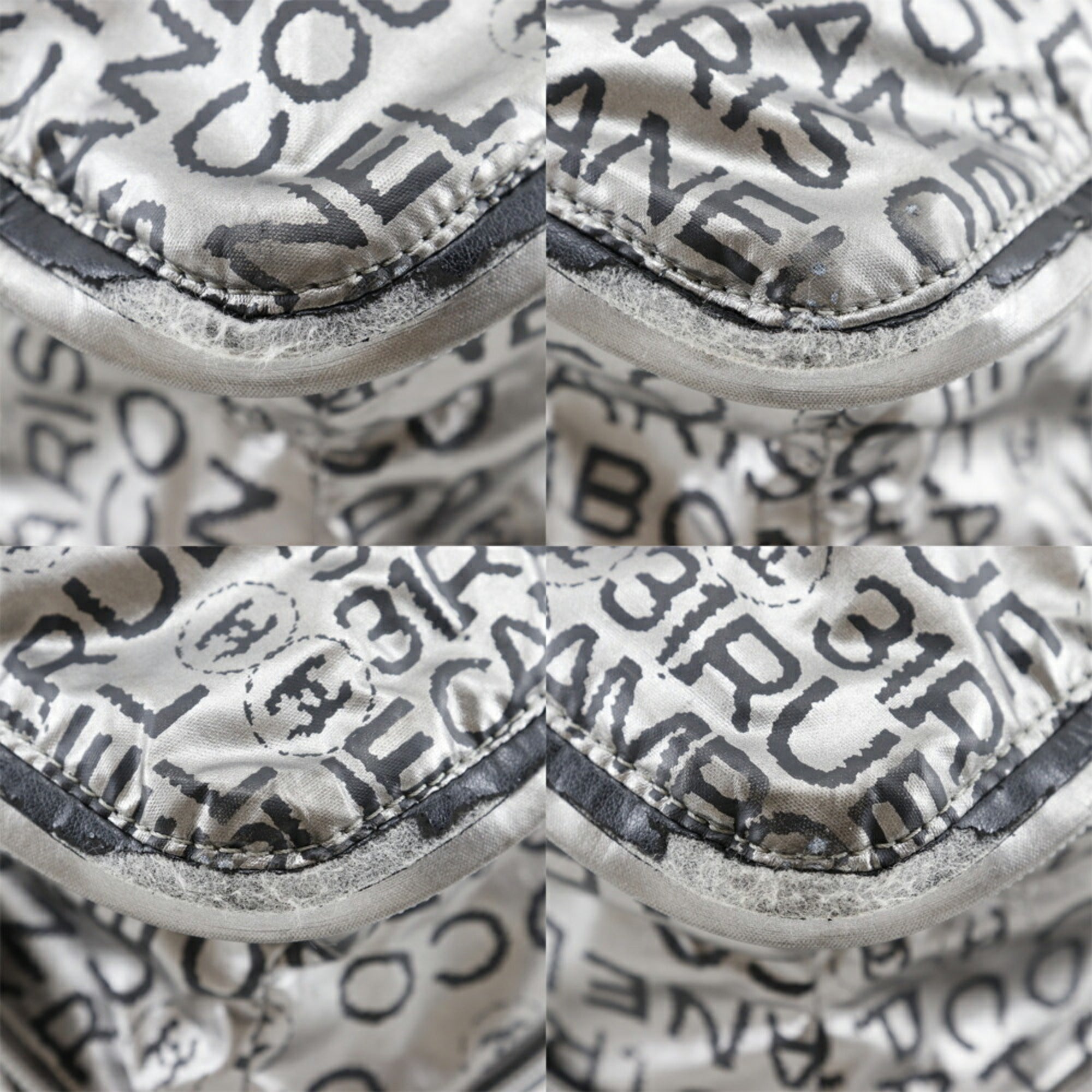 Chanel Silver Nylon Tote Bag (Pre-Owned)