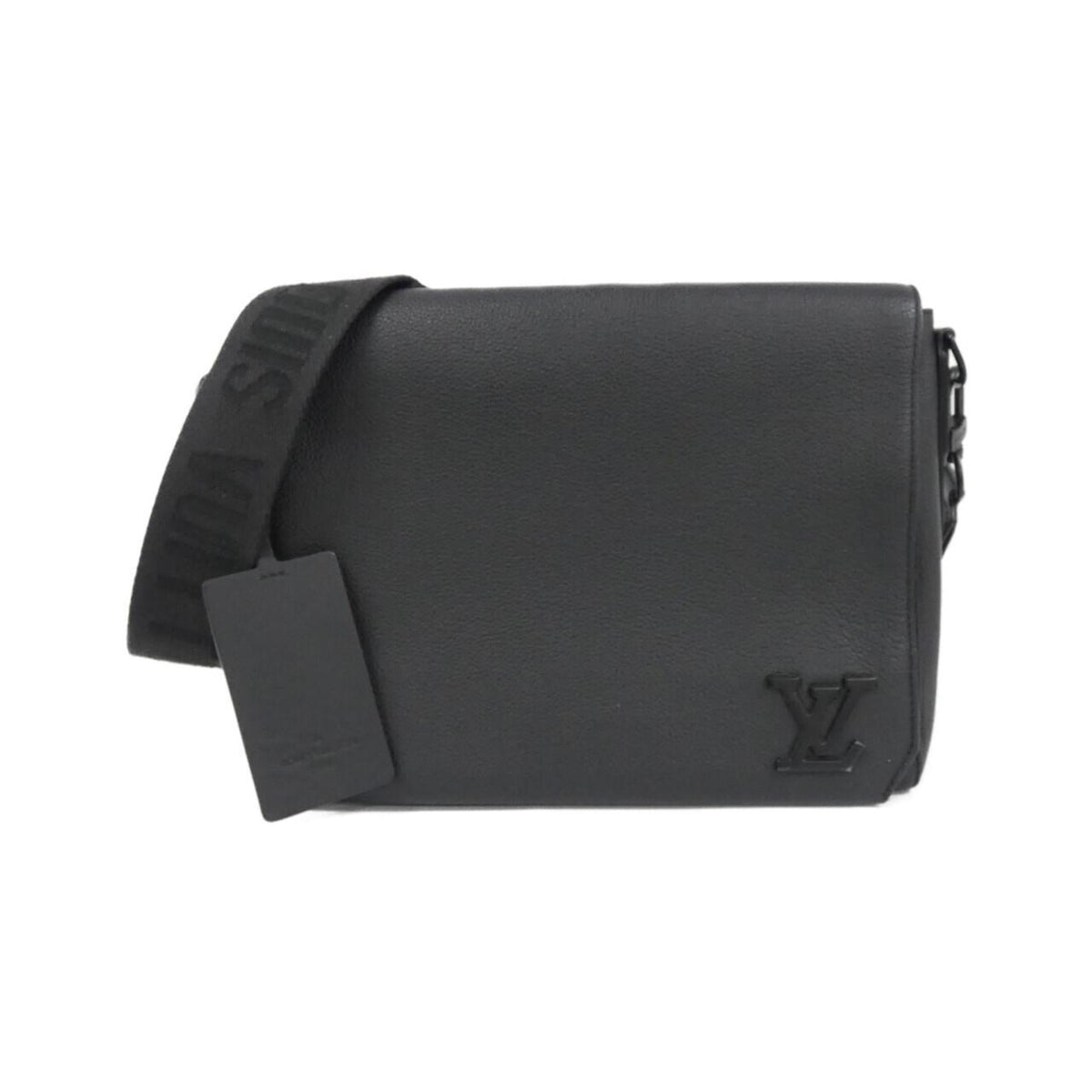 Louis Vuitton Black Leather Shoulder Bag (Pre-Owned)
