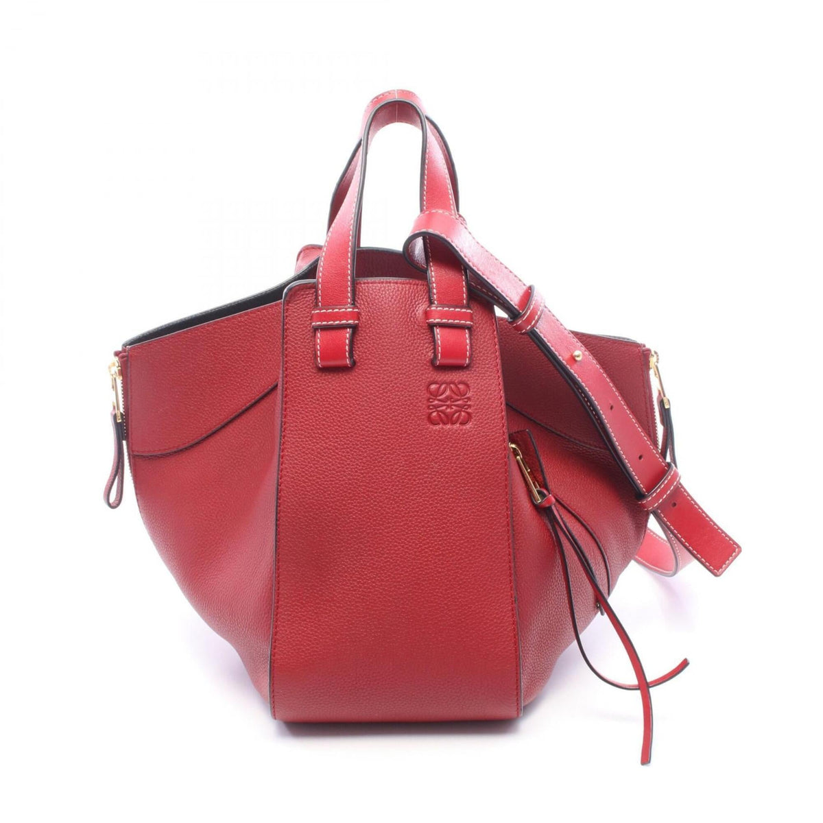 Loewe Red Color Leather Handbag (Pre-Owned)