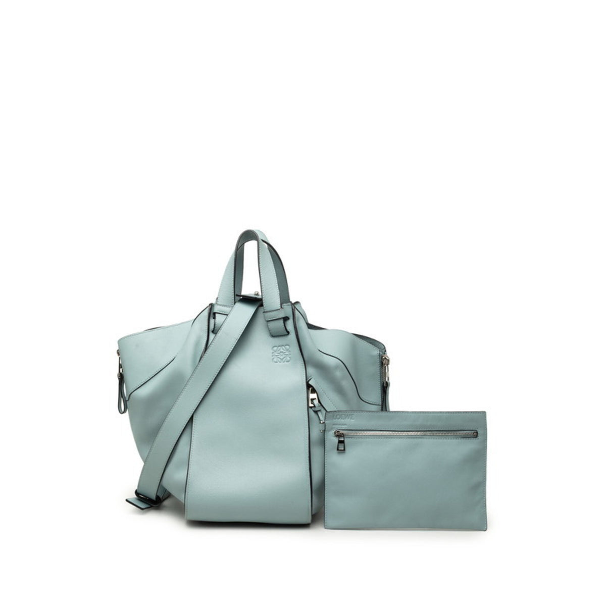 Loewe Blue Leather Handbag Pouch Shoulder Bag (Pre-Owned)