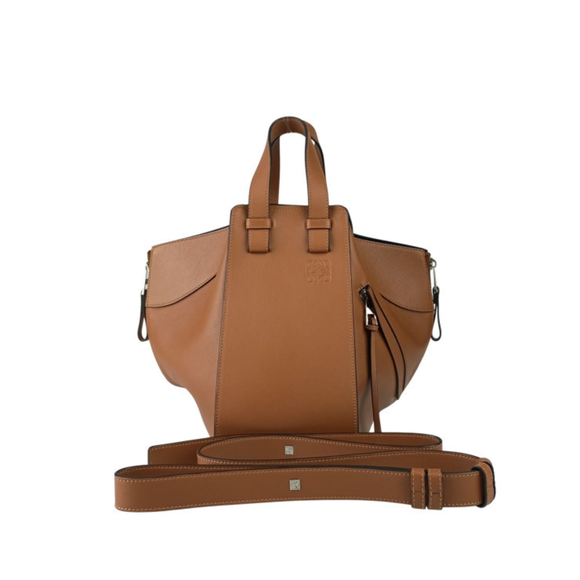 Loewe Hammock Brown Leather Handbag Shoulder Bag Tote Bag (Pre-Owned)