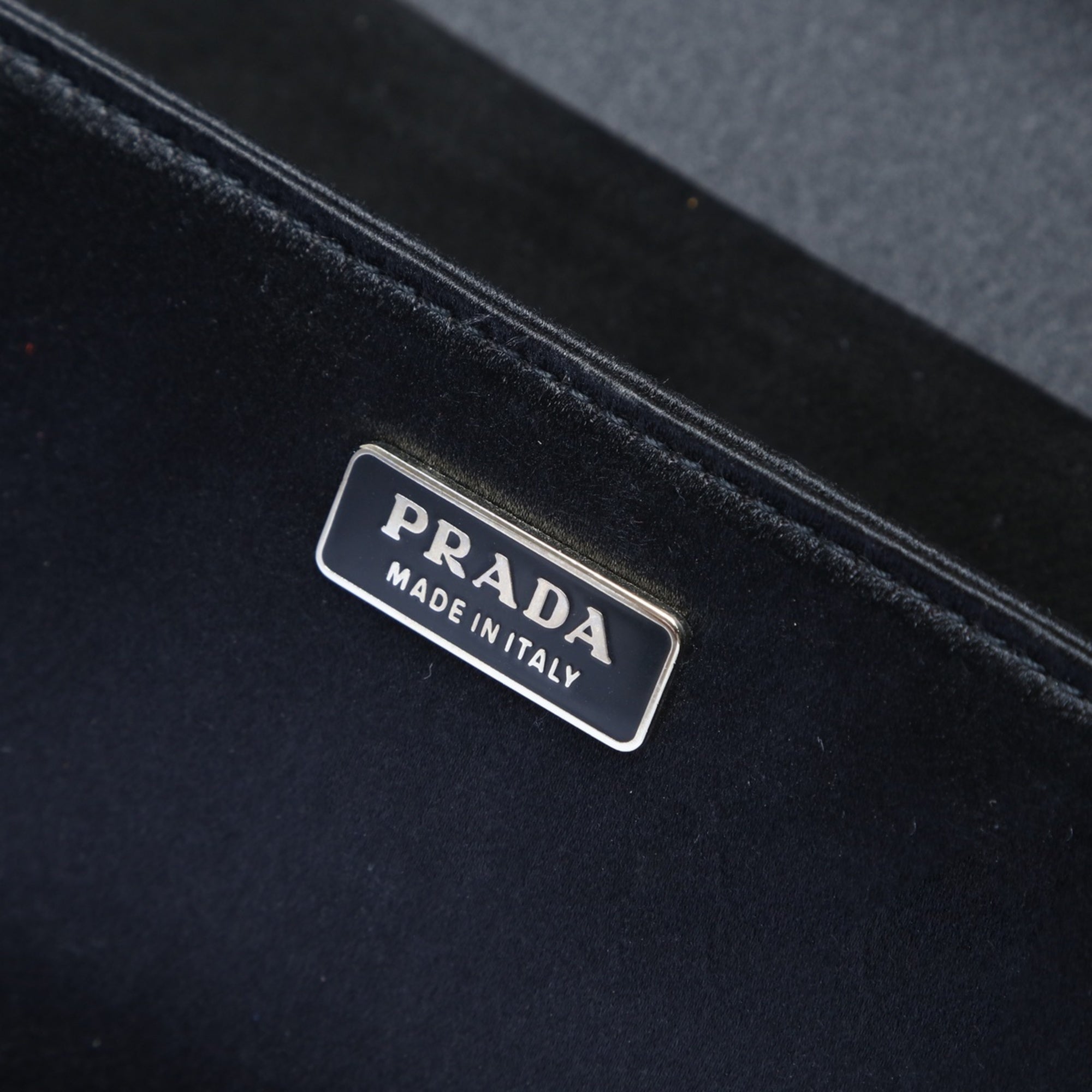 Prada Black Satin Beads Shoulder Bag (Pre-Owned)