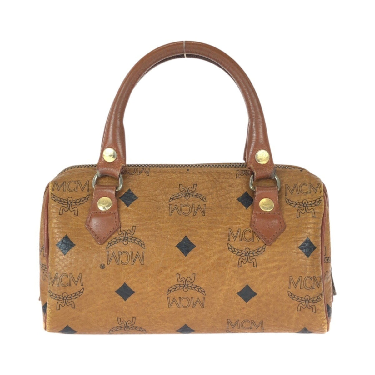 Mcm Brown Camel Pvc Handbag Shoulder Bag (Pre-Owned)