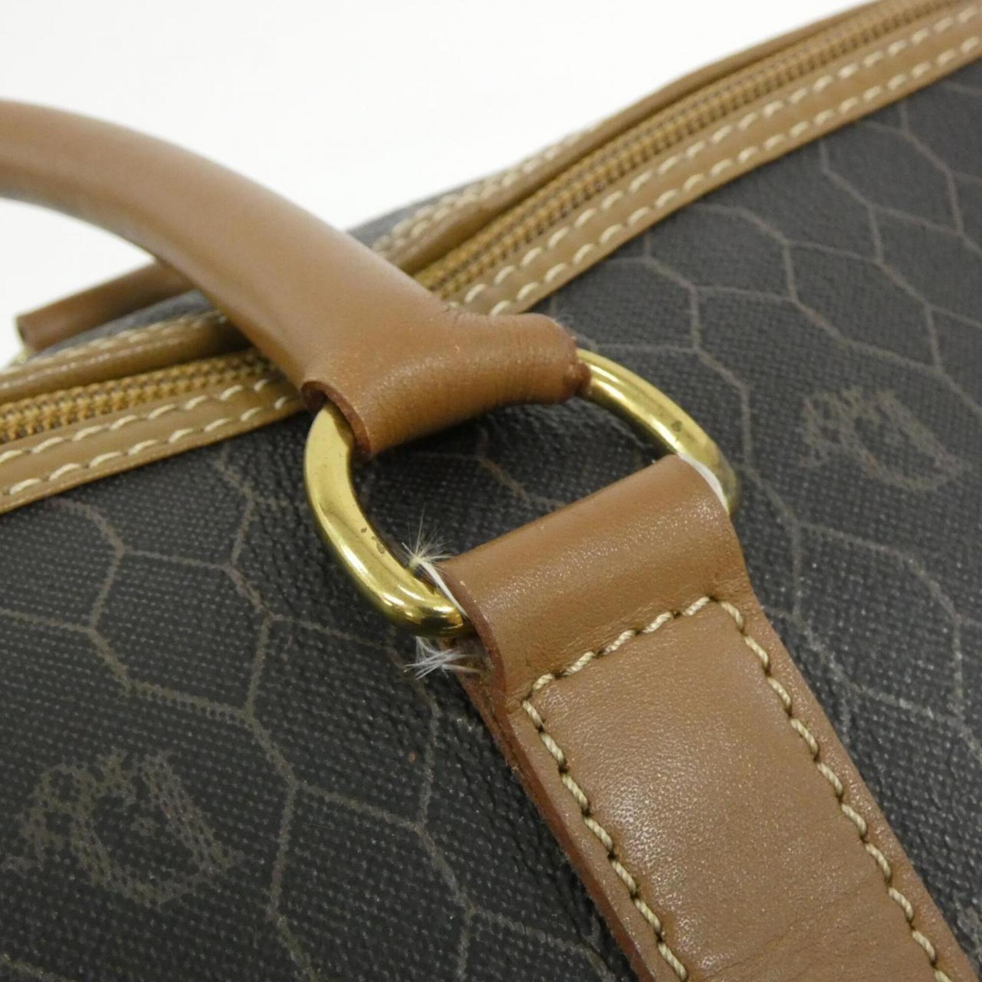 Christian Dior Brown Coated Canvas Boston Bag (Pre-Owned)