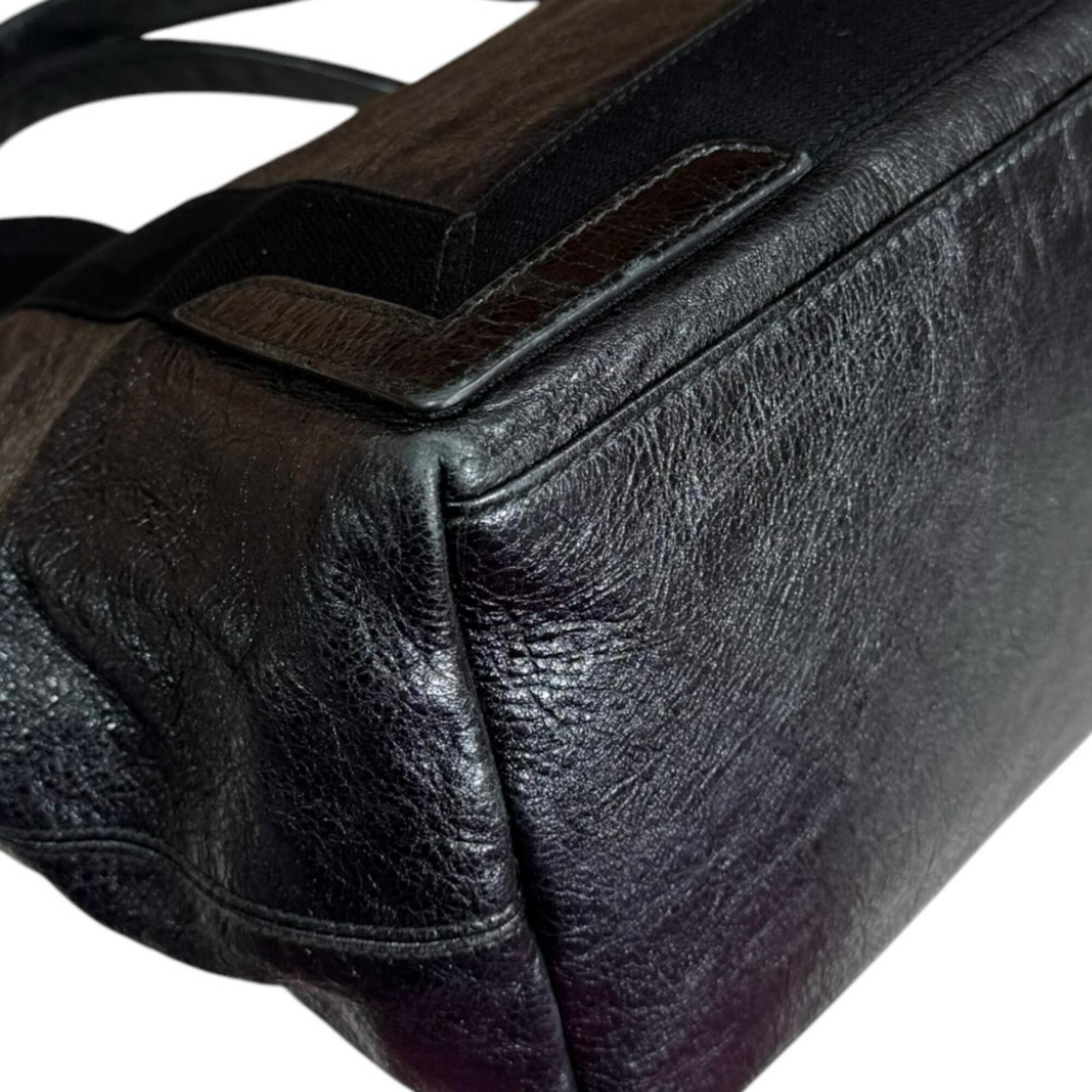 Balenciaga Black Leather Tote Bag (Pre-Owned)