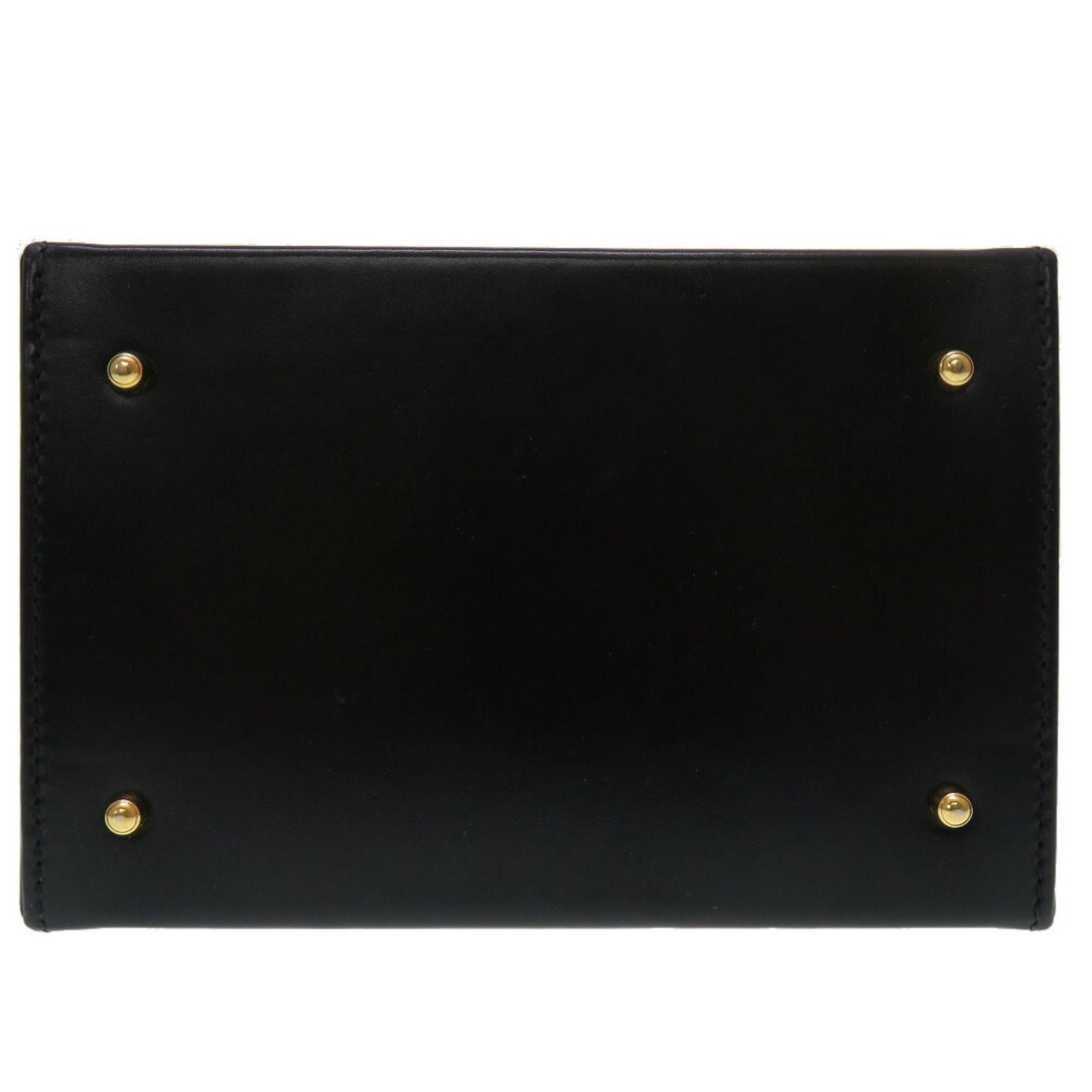 Gucci Black Leather Handbag Vanity Bag (Pre-Owned)
