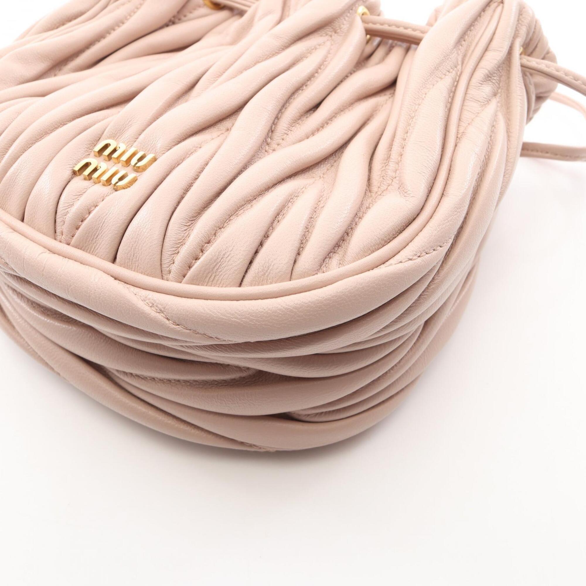 Miu Miu Pink Leather Handbag Pouch (Pre-Owned)