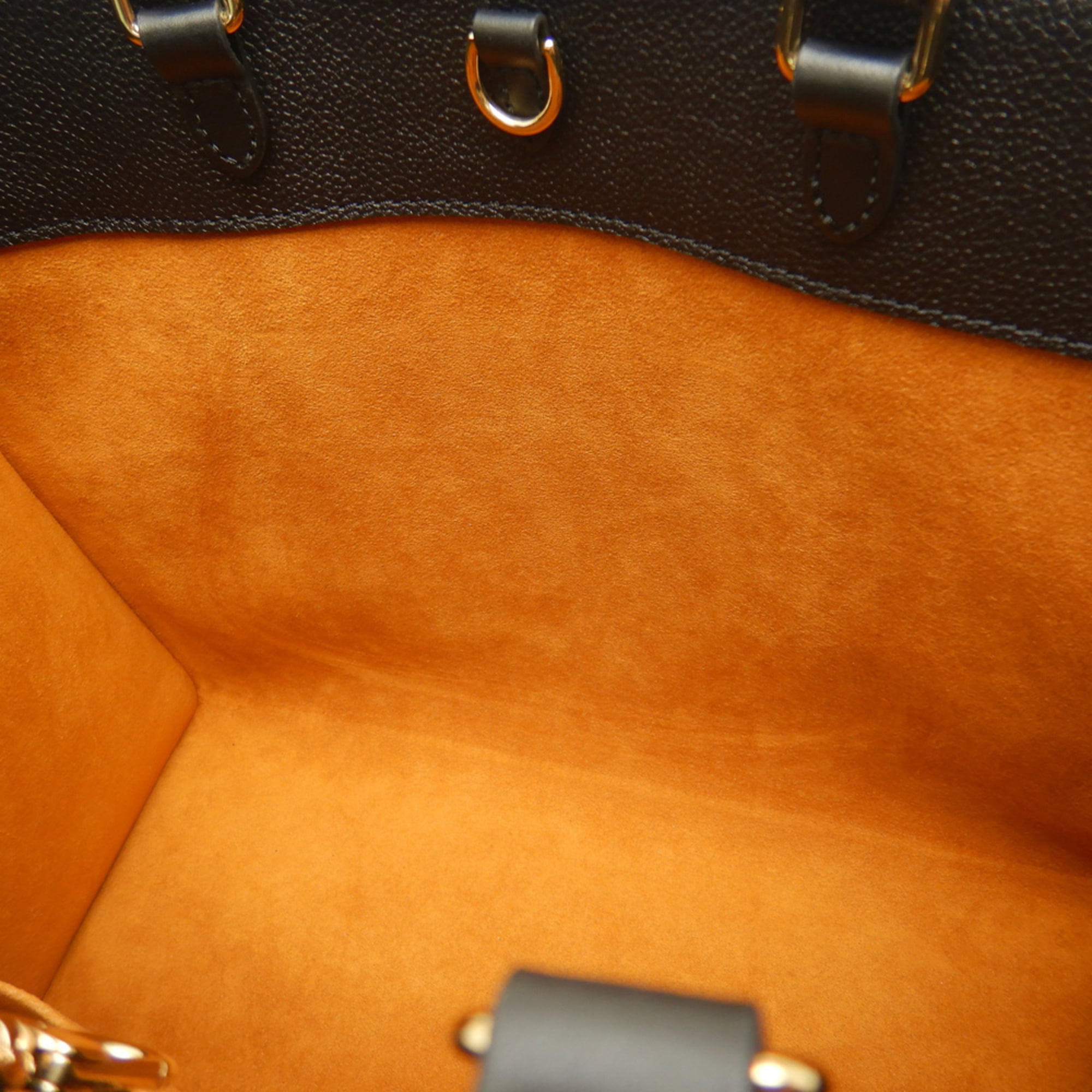 Louis Vuitton Noir Leather Tote Bag (Pre-Owned)