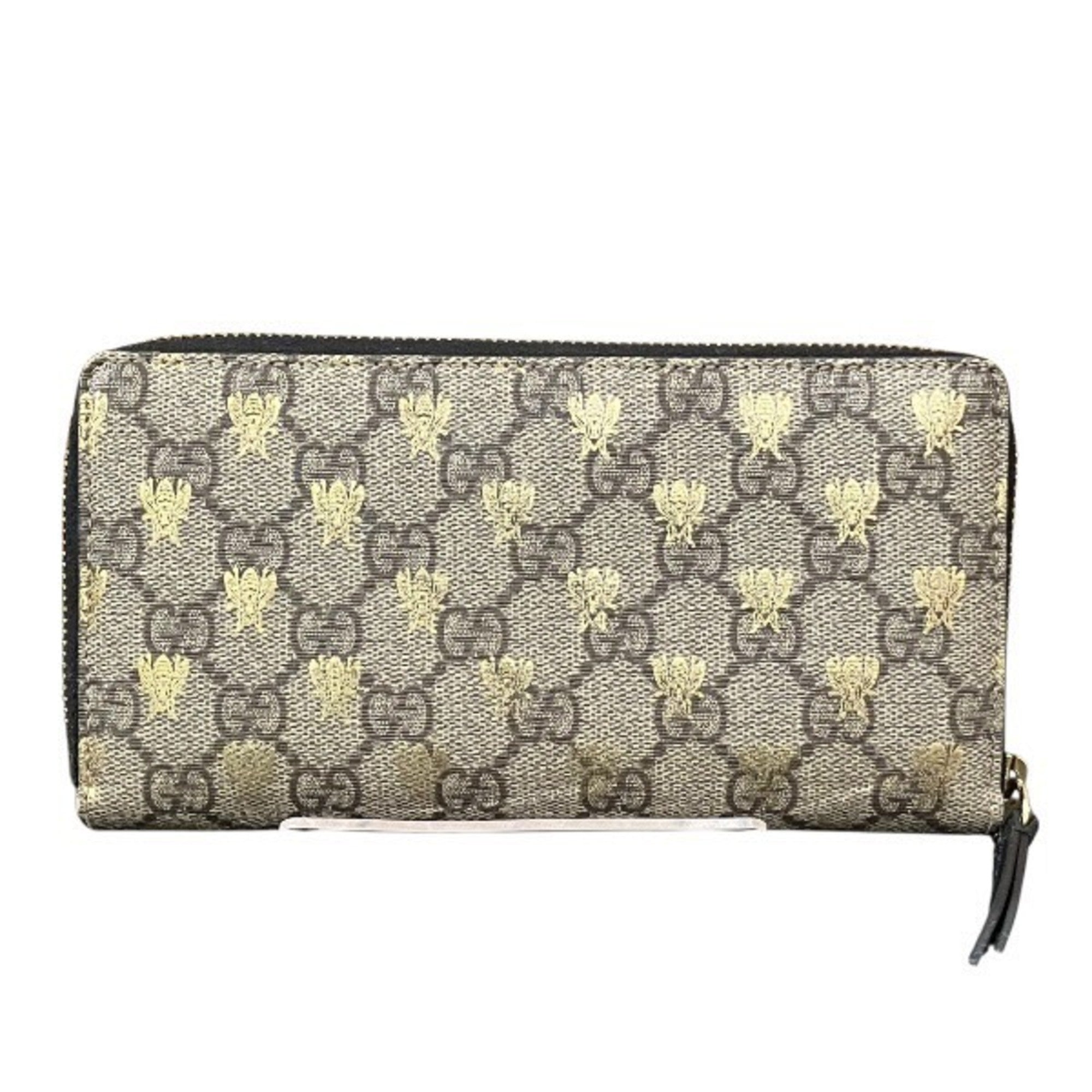 Gucci Beige Gg Supreme Long Wallet (Bi-Fold) (Pre-Owned)