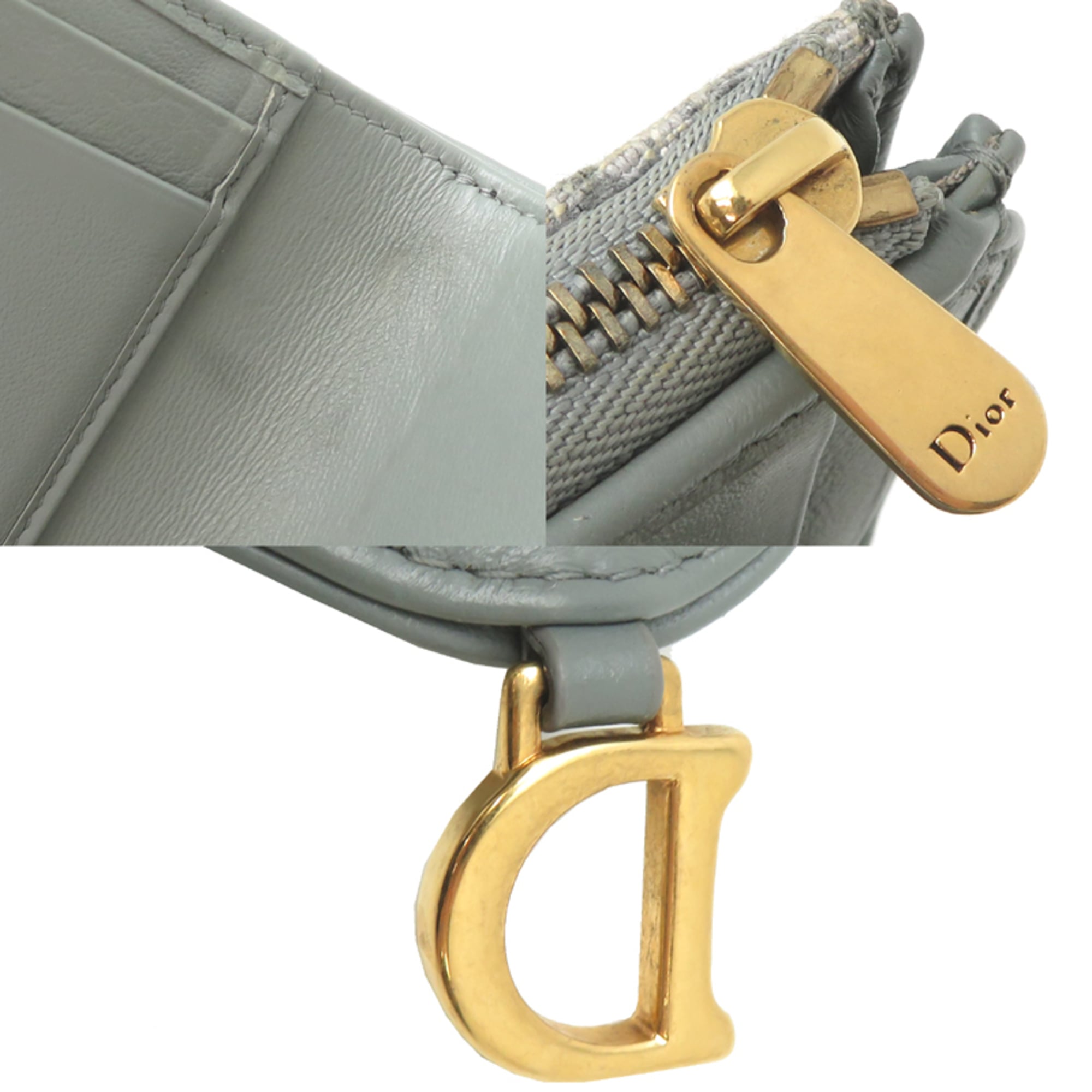 Christian Dior White Canvas Wallet (Tri-Fold) (Pre-Owned)