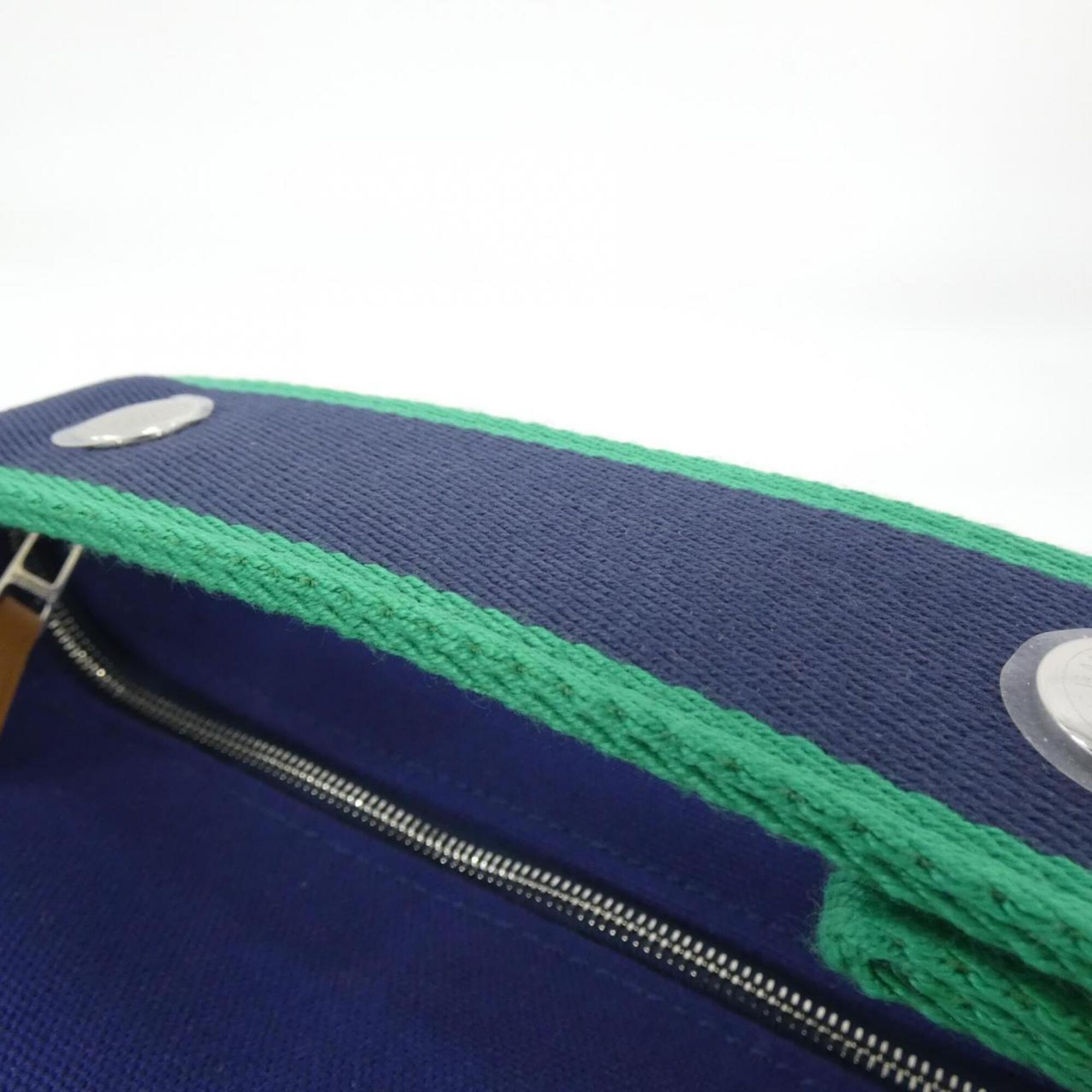 Hermes Blue Canvas Handbag Pouch (Pre-Owned)