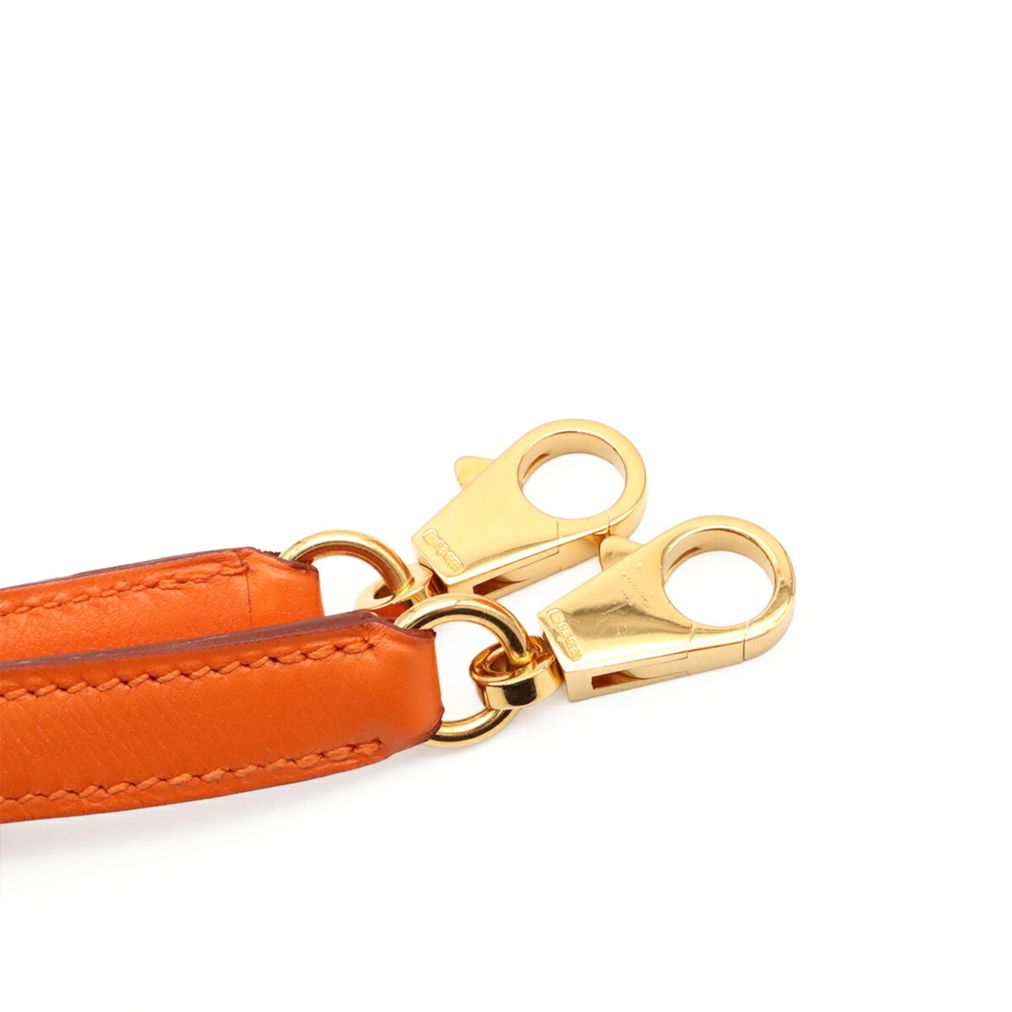 Hermes Orange Gulliver Leather Handbag Shoulder Bag (Pre-Owned)