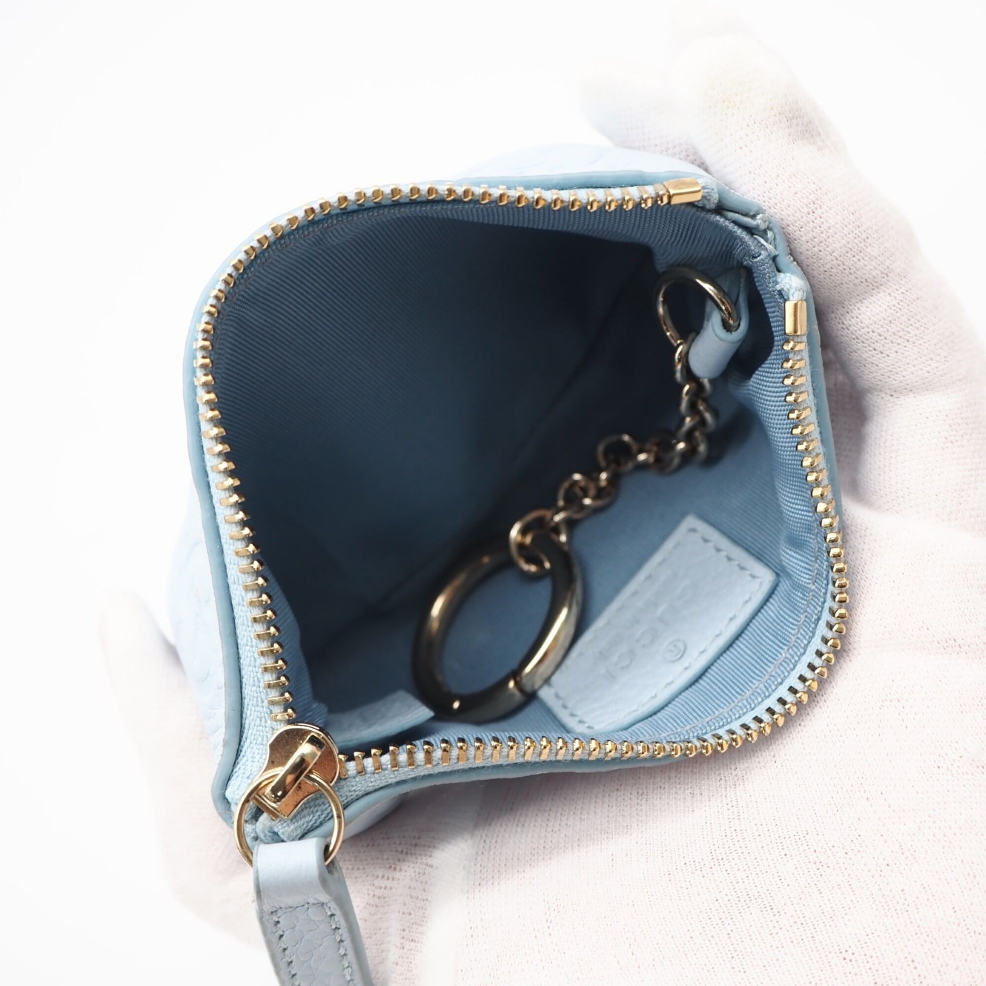 Gucci Blue Leather Coin Purse/Coin Case (Pre-Owned)