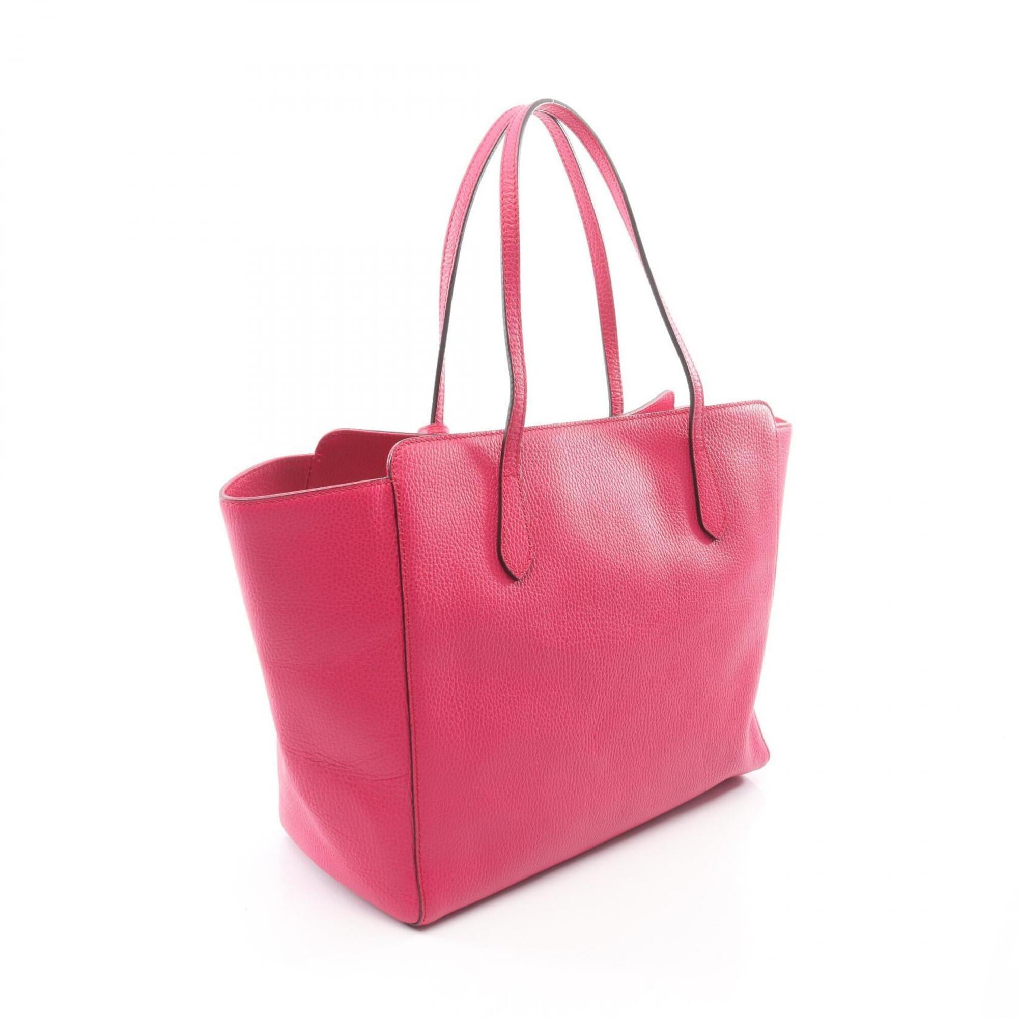 Gucci Pink Leather Handbag Tote Bag (Pre-Owned)