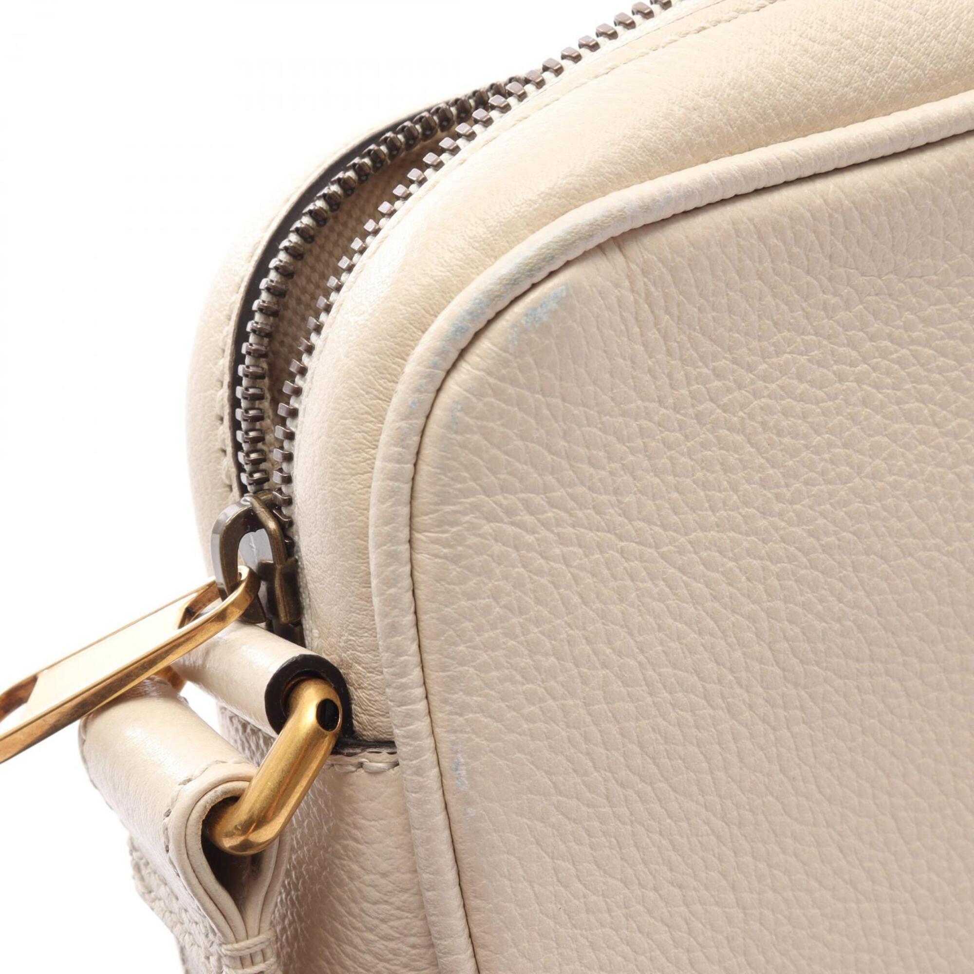 Gucci Multi-Color White Leather Handbag Shoulder Bag (Pre-Owned)