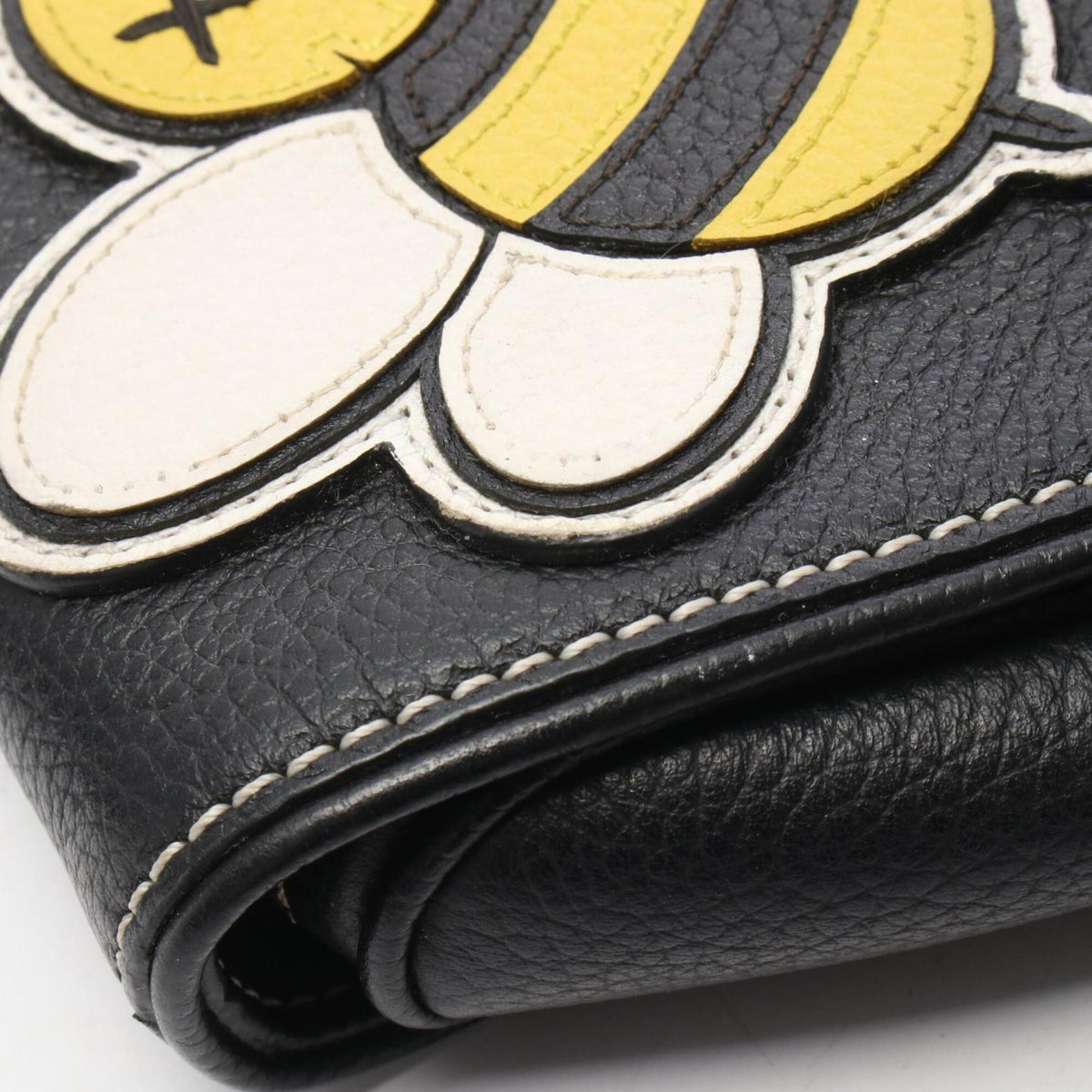Christian Dior Black White Yellow Leather Fanny Pack Handbag Saddle Bag (Pre-Owned)