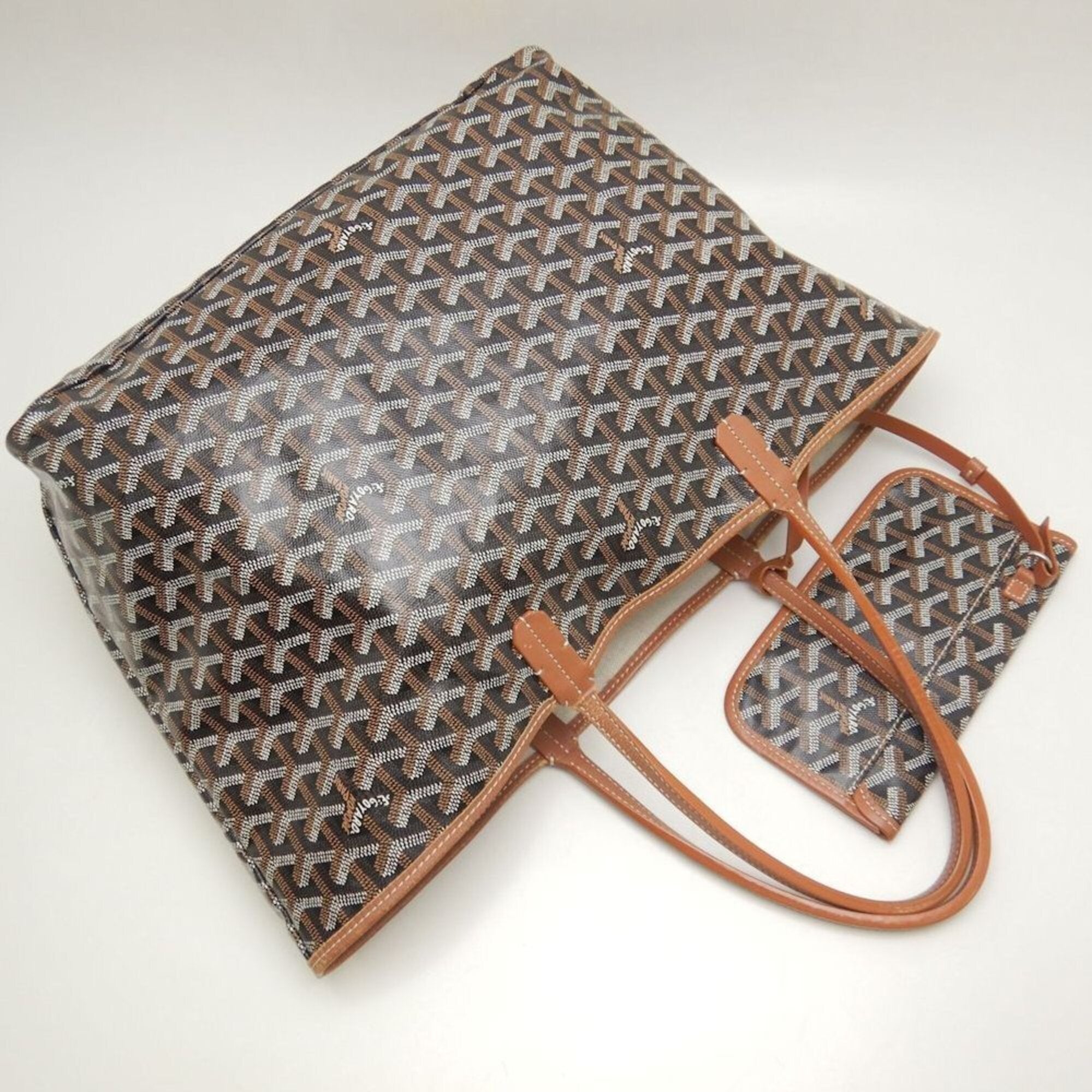 Goyard Saint Louis Black Coated Canvas Tote Bag (Pre-Owned)