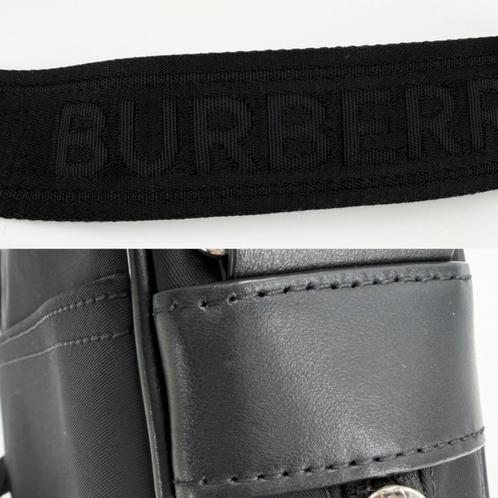 Burberry Black Nylon Leather Shoulder Bag (Pre-Owned)