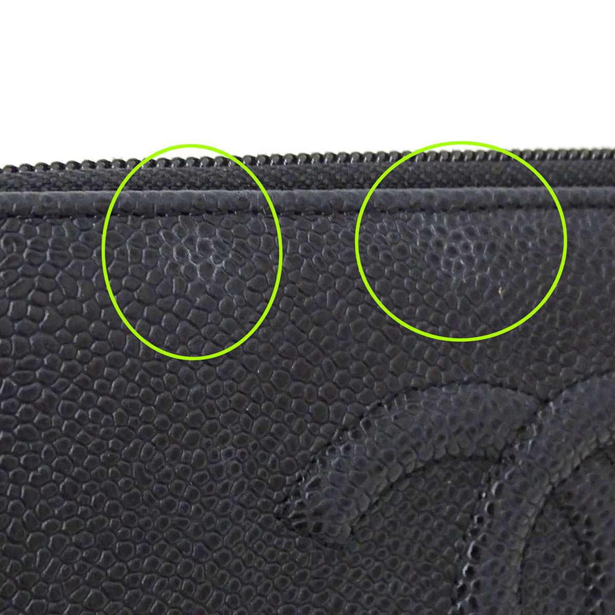Chanel Black Grained Calfskin Long Wallet (Bi-Fold) (Pre-Owned)