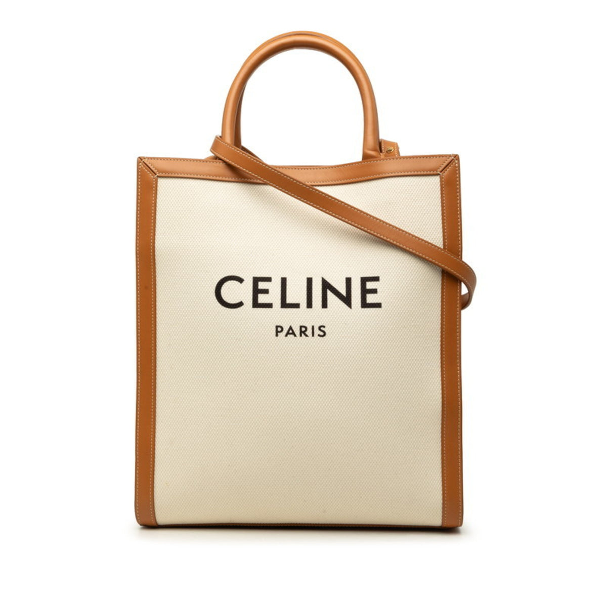 Celine Brown Ivory Ivory Handbag Shoulder Bag (Pre-Owned)