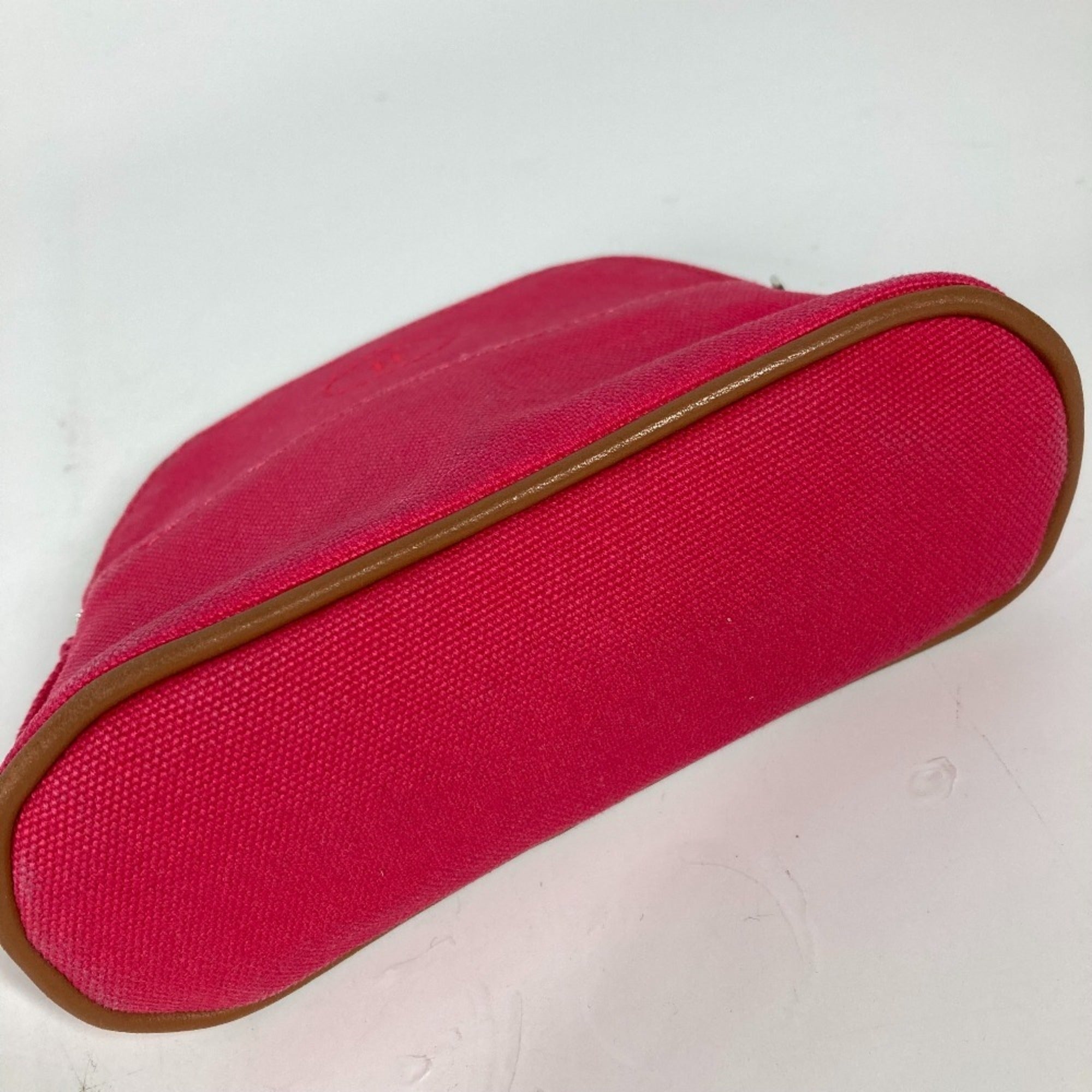 Hermes Bolide Pink Canvas Pouch (Pre-Owned)