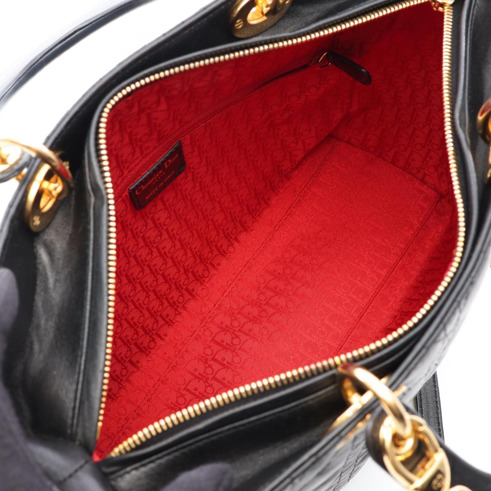 Christian Dior Black Leather Handbag (Pre-Owned)