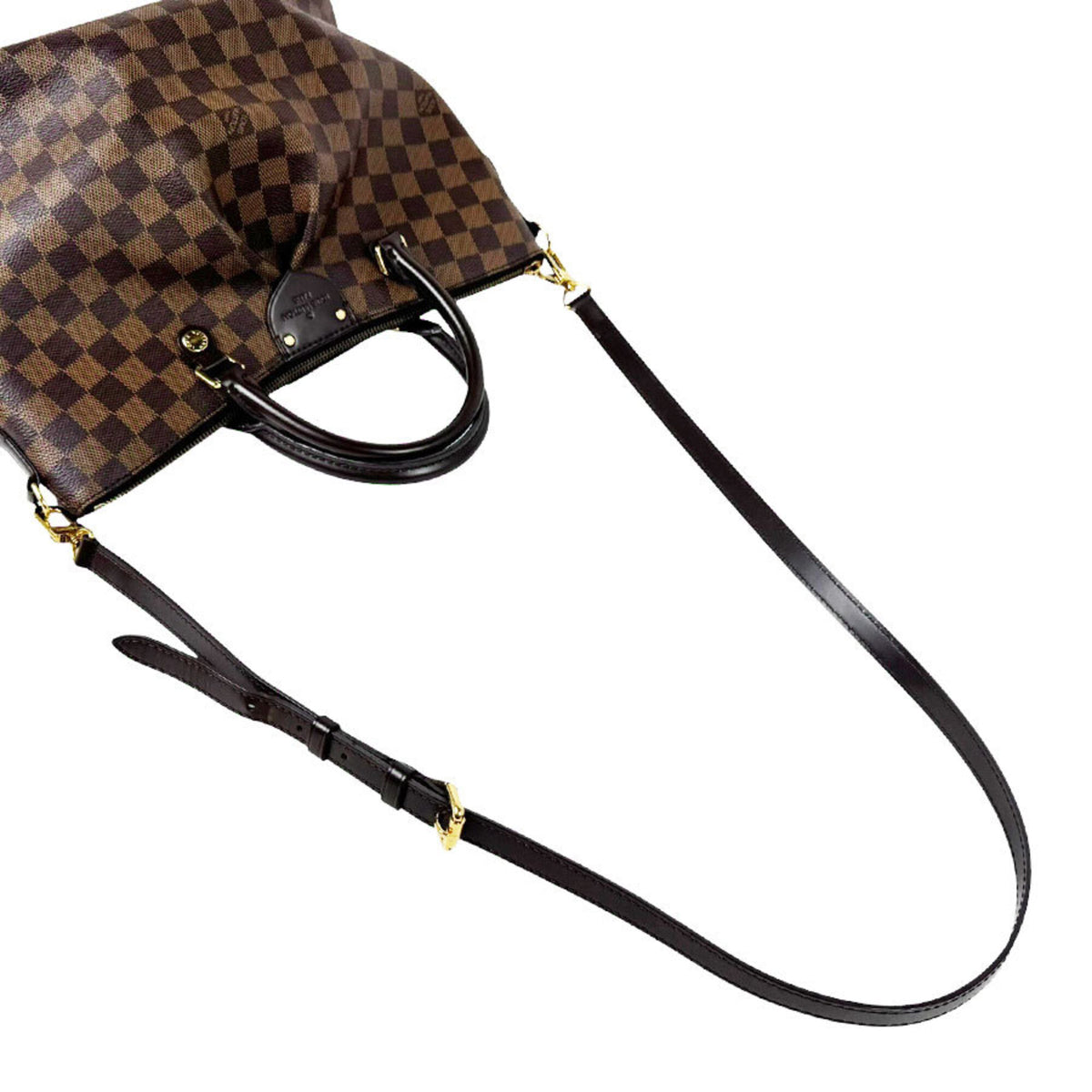 Louis Vuitton Damier Canvas Ebene Damier Canvas Handbag Shoulder Bag (Pre-Owned)