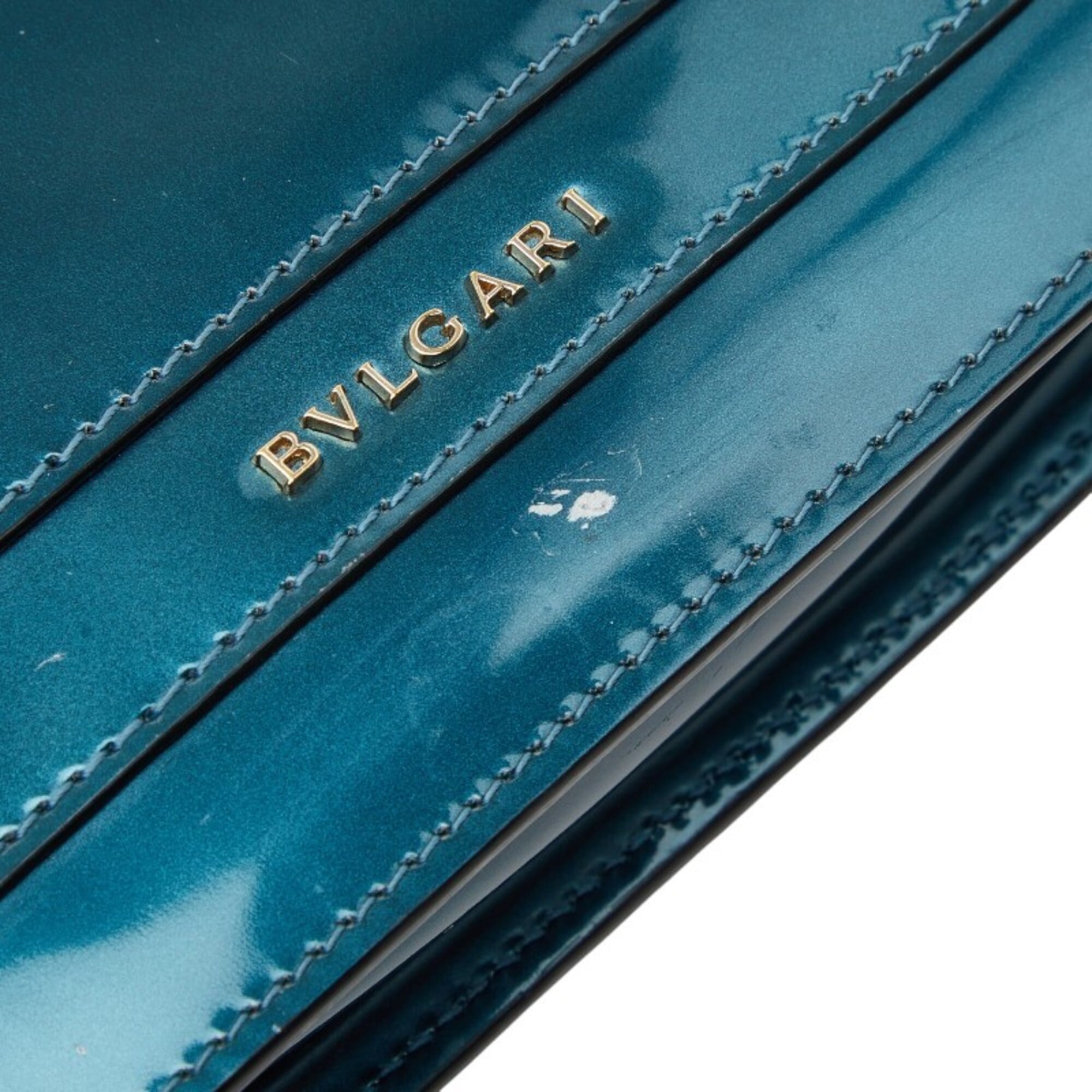 Bvlgari Blue Patent Leather Shoulder Bag (Pre-Owned)