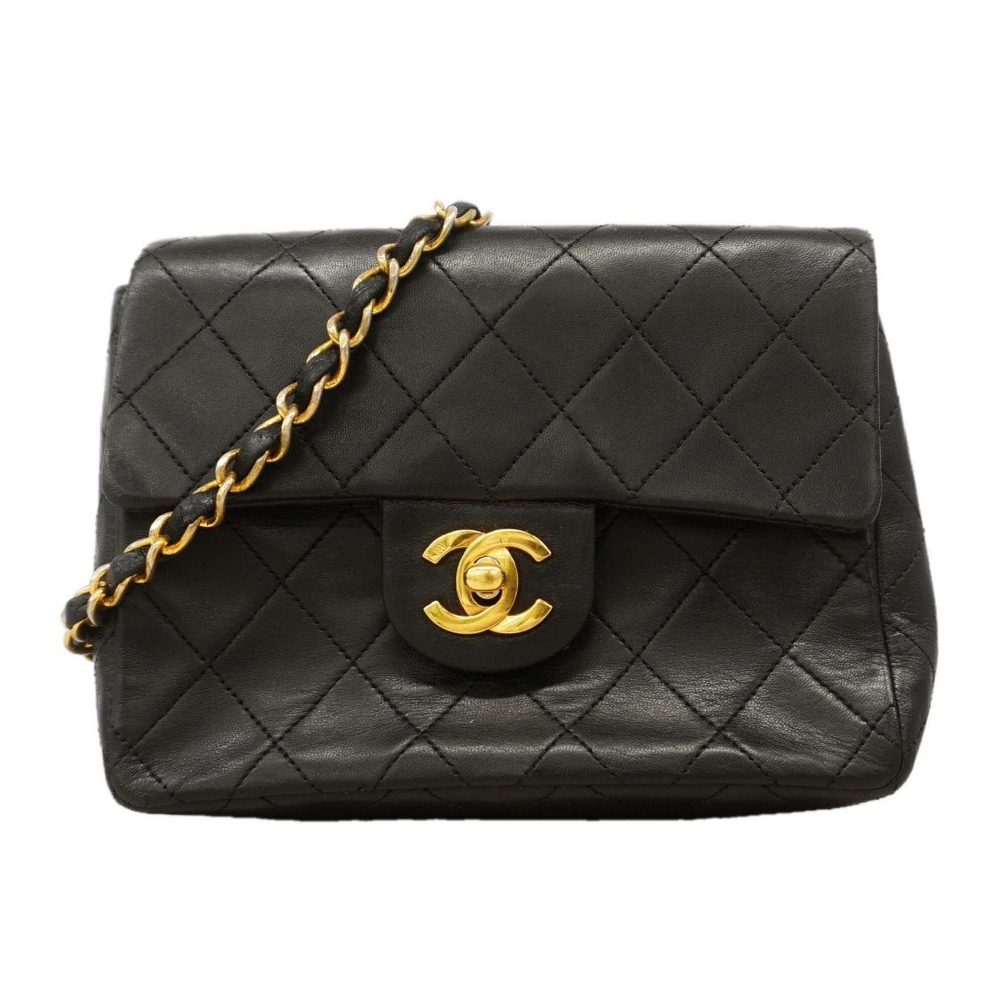 Chanel Black Leather Shoulder Bag (Pre-Owned)
