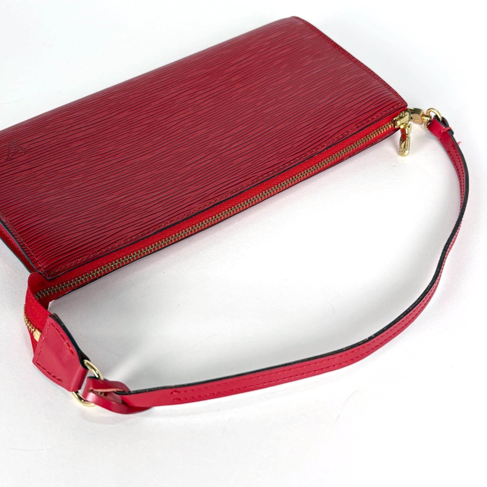 Louis Vuitton Castilian Red Epi Leather Pochette Pouch (Pre-Owned)
