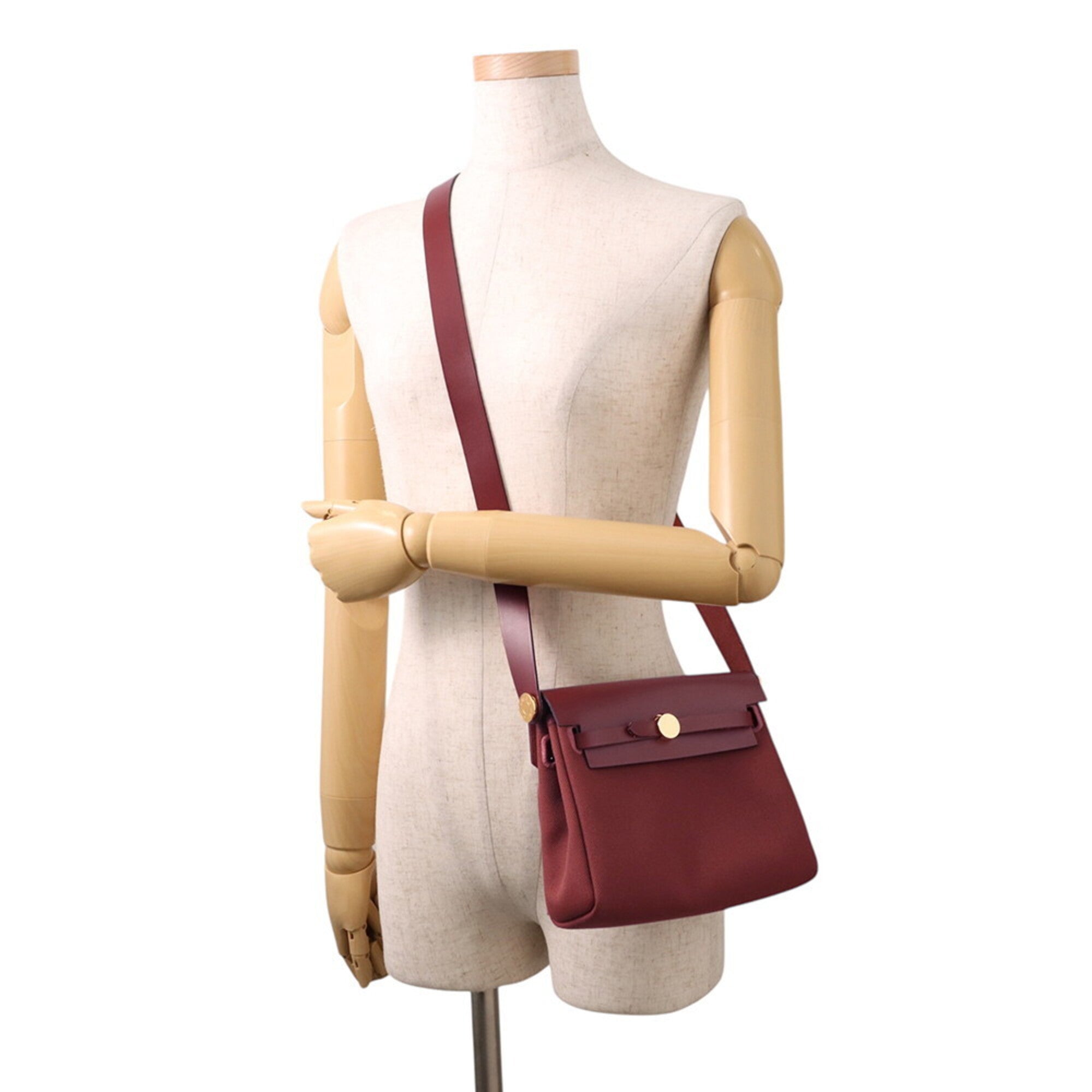Hermes Kara Rouge H Handbag Shoulder Bag (Pre-Owned)