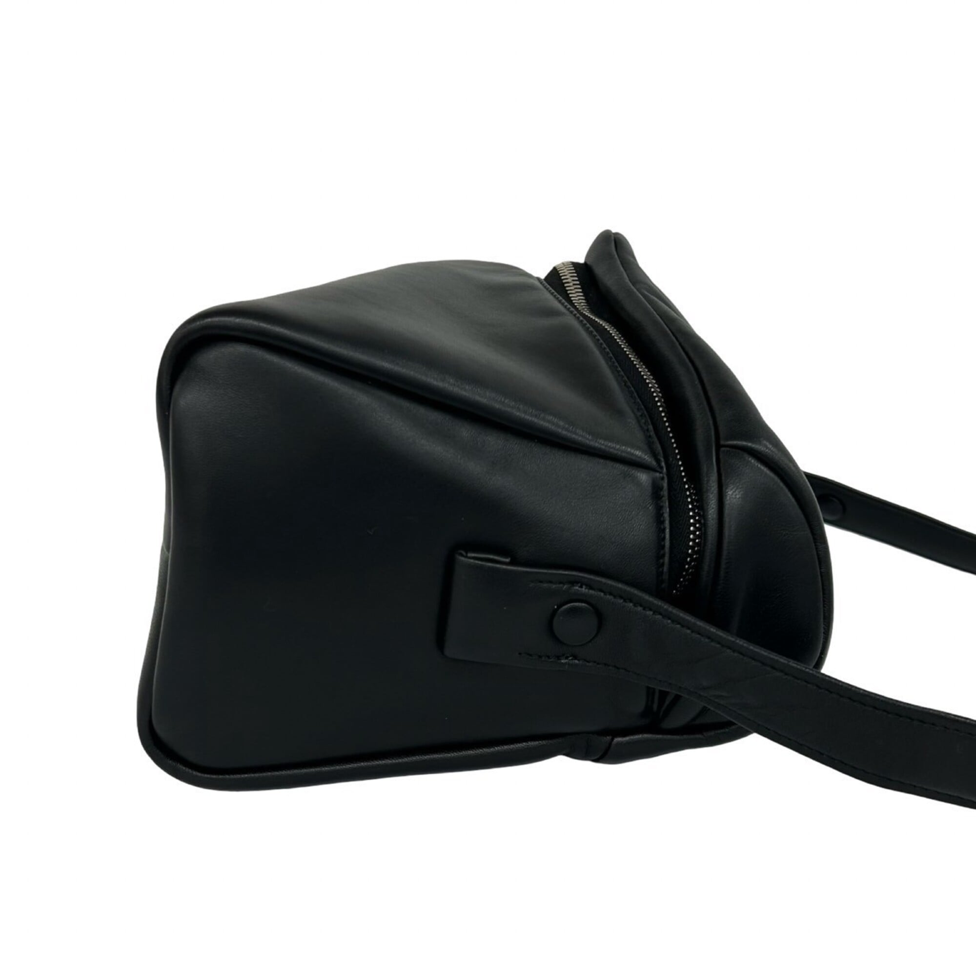 Prada Black Leather Crossbody Bag Pochette Shoulder Bag (Pre-Owned)