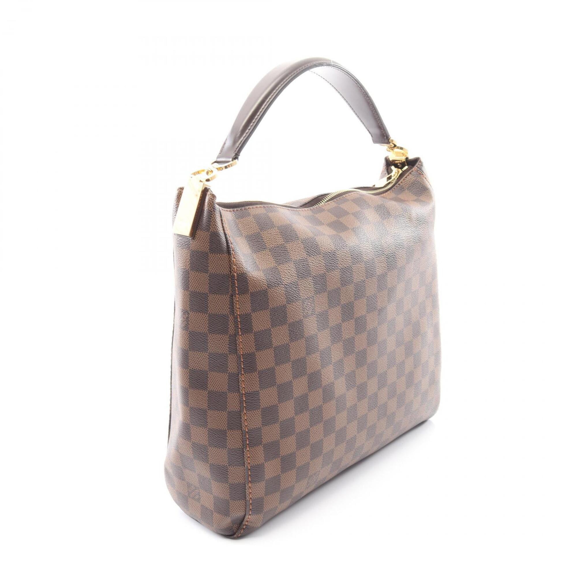 Louis Vuitton Brown Damier Canvas Coated Canvas Leather Handbag Shoulder Bag (Pre-Owned)