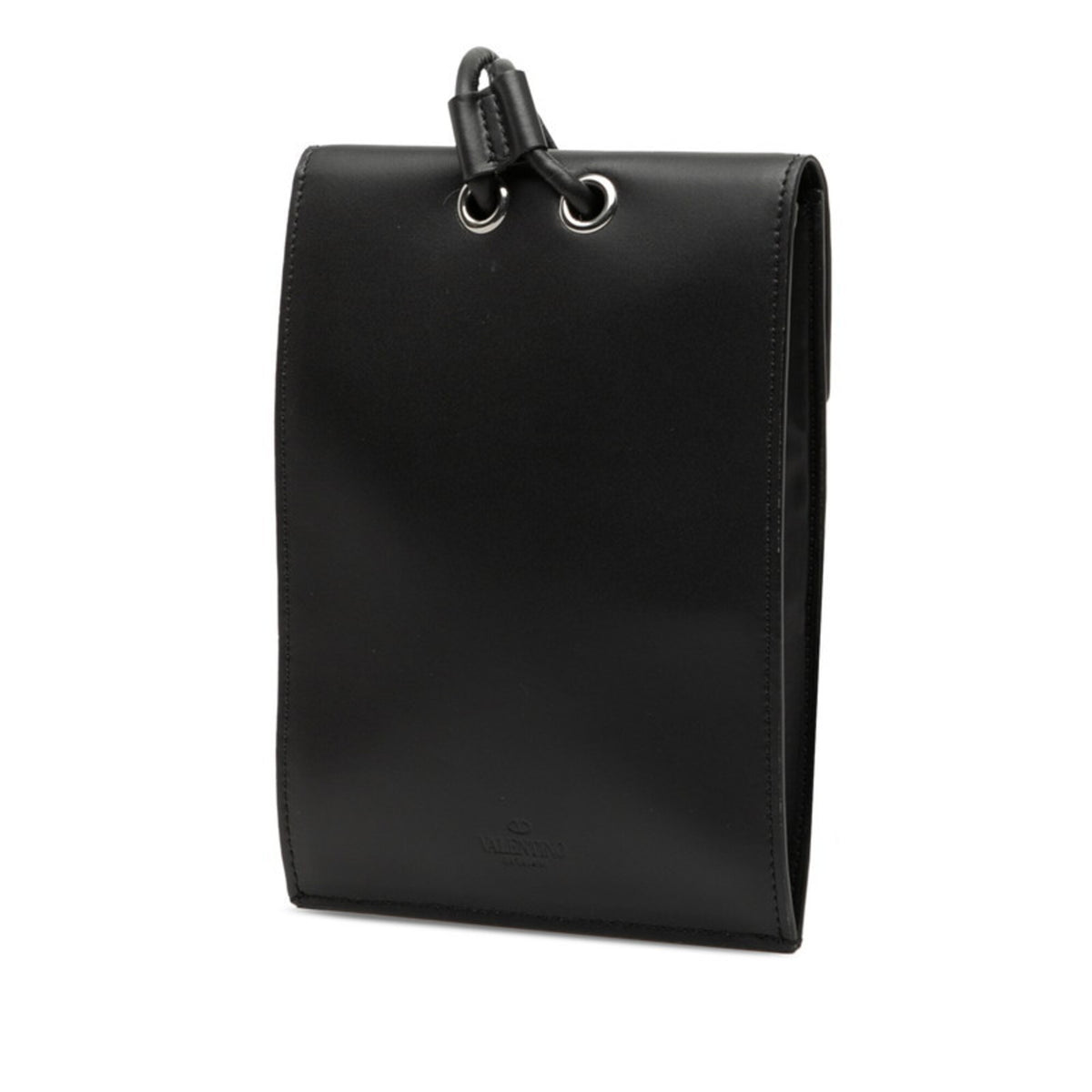 Valentino Black White Leather Shoulder Bag (Pre-Owned)