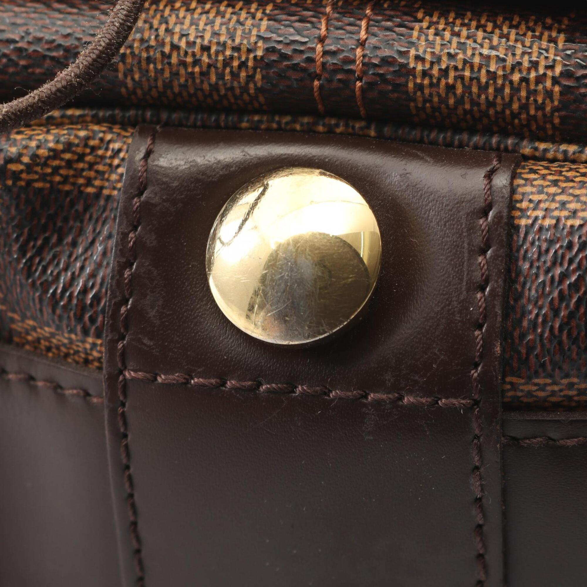 Louis Vuitton Brown Coated Canvas Leather Handbag Shoulder Bag (Pre-Owned)