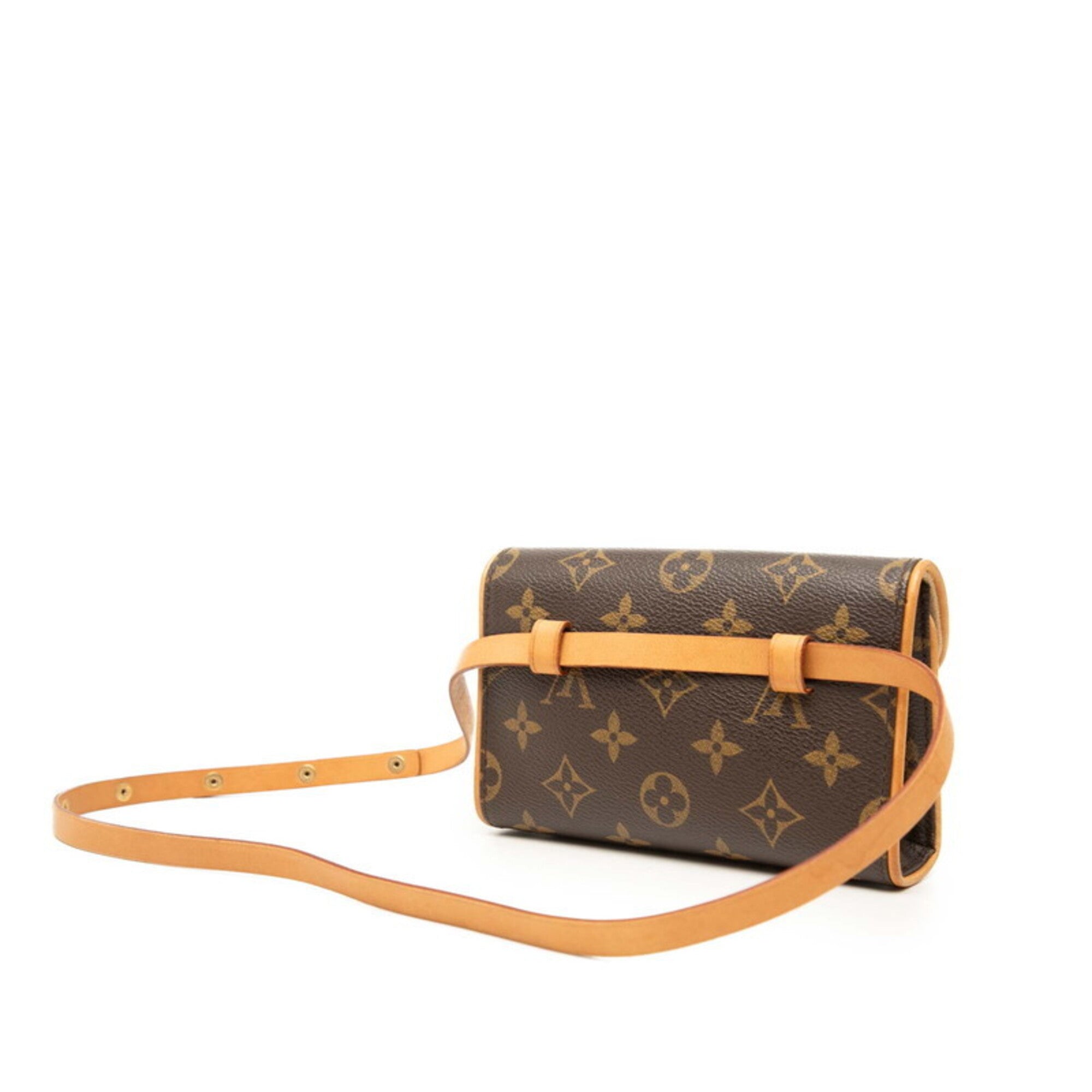 Louis Vuitton Brown Pvc Leather Pochette Sling Bag (Pre-Owned)