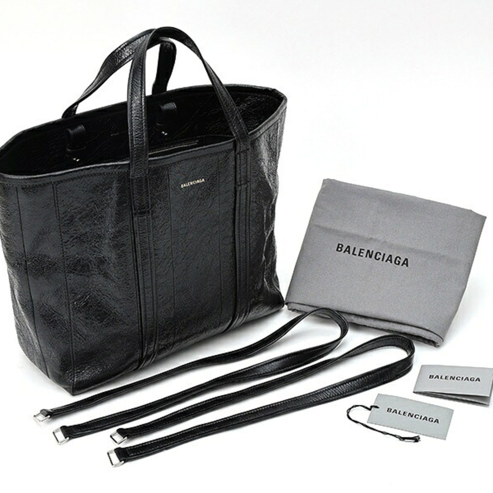 Balenciaga Black Leather Tote Bag (Pre-Owned)