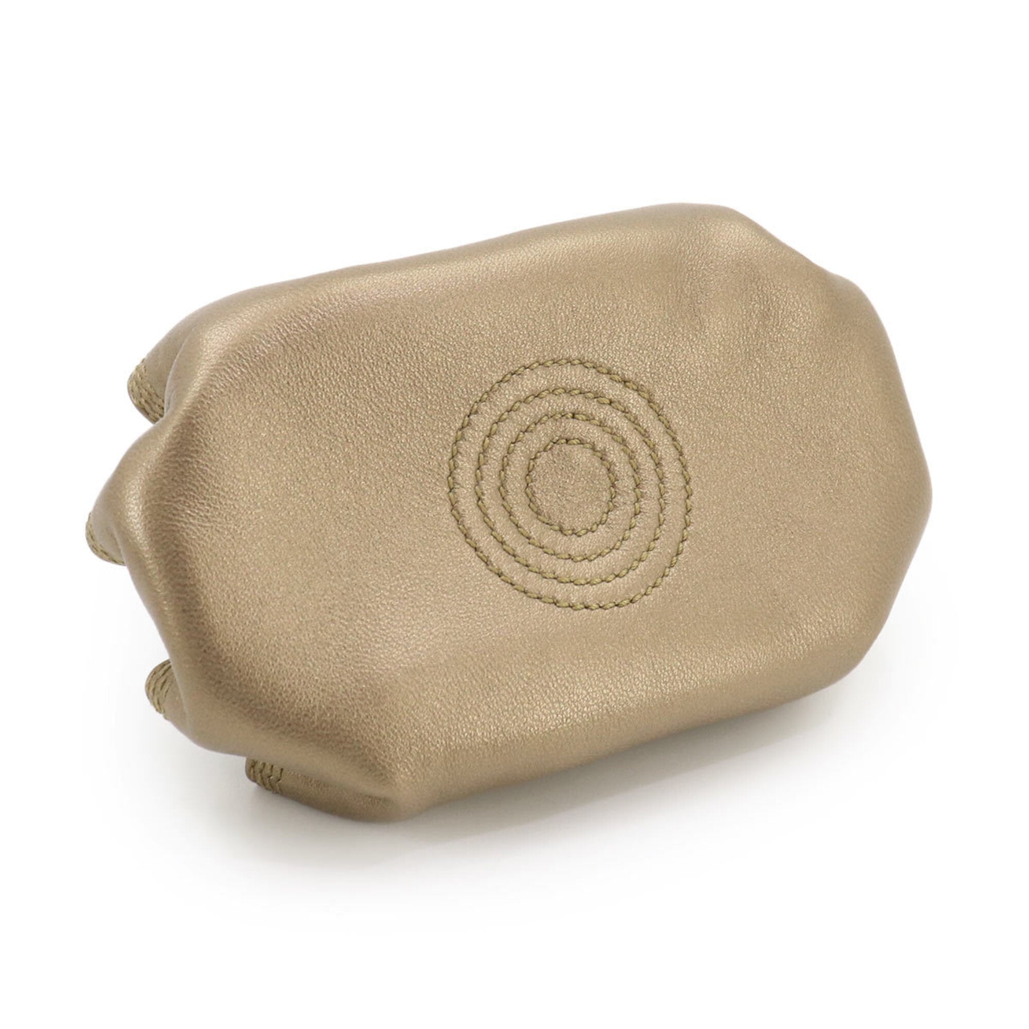 Loewe Bronze Leather Coin Purse/Coin Case (Pre-Owned)