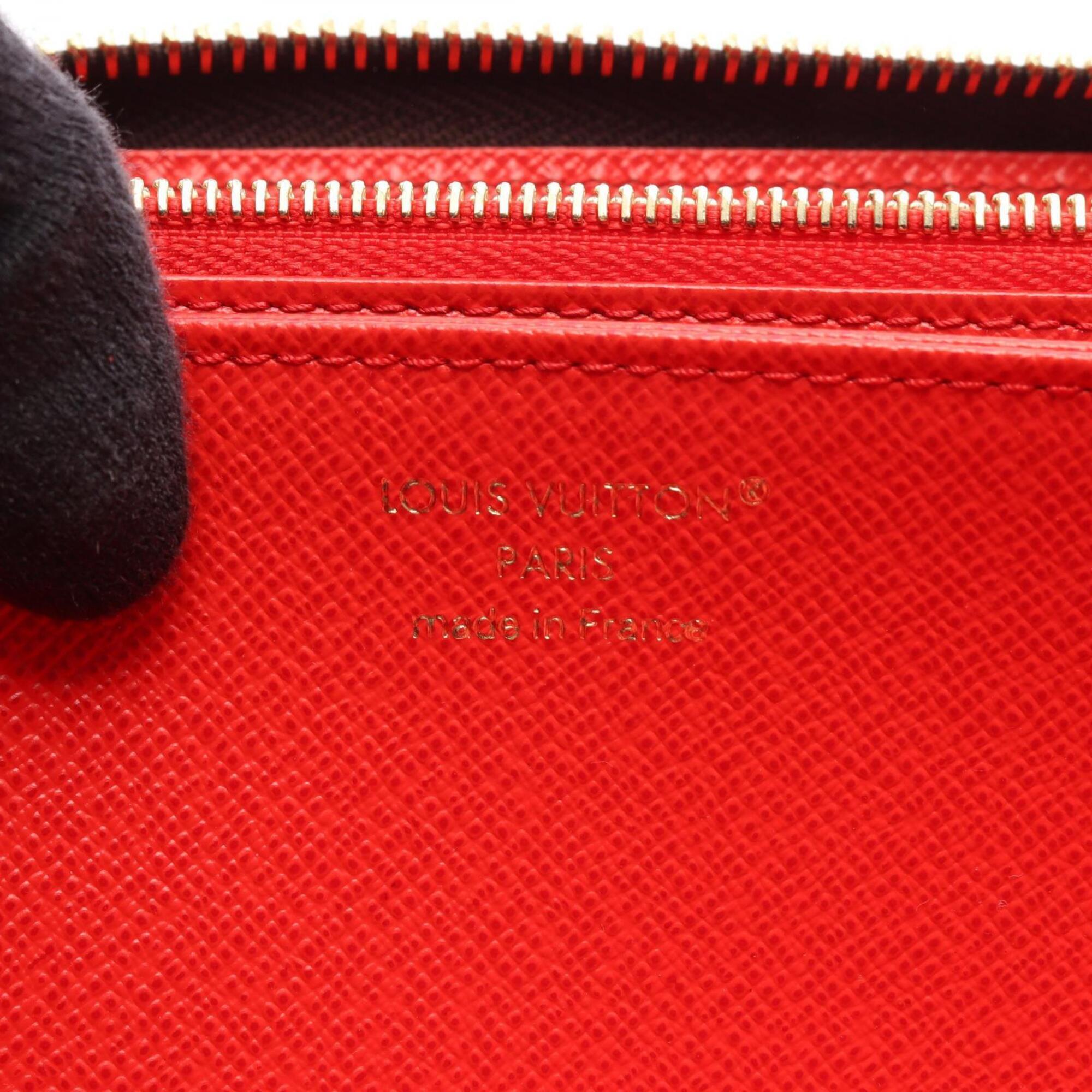 Louis Vuitton Brown Red Color Pvc Long Wallet (Bi-Fold) (Pre-Owned)