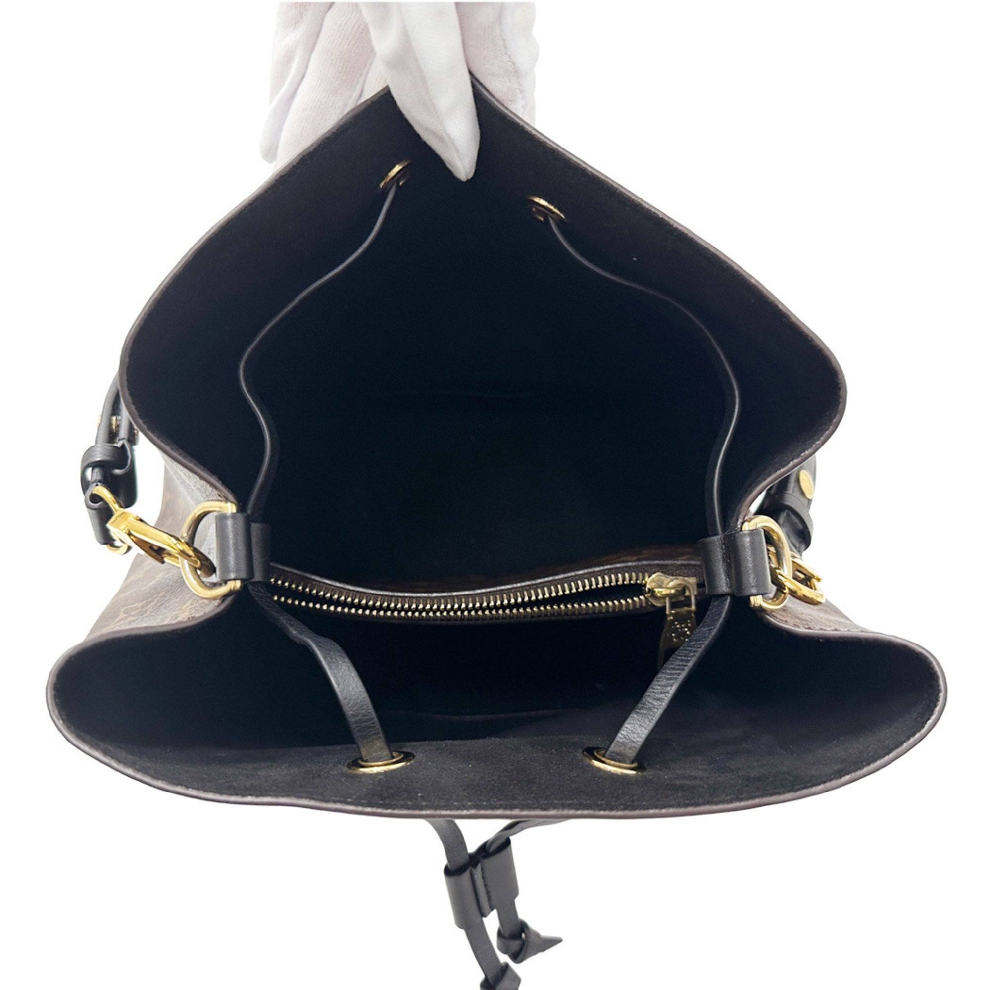 Louis Vuitton Brown Monogram Noir White Monogram Handbag Shoulder Bag (Pre-Owned)