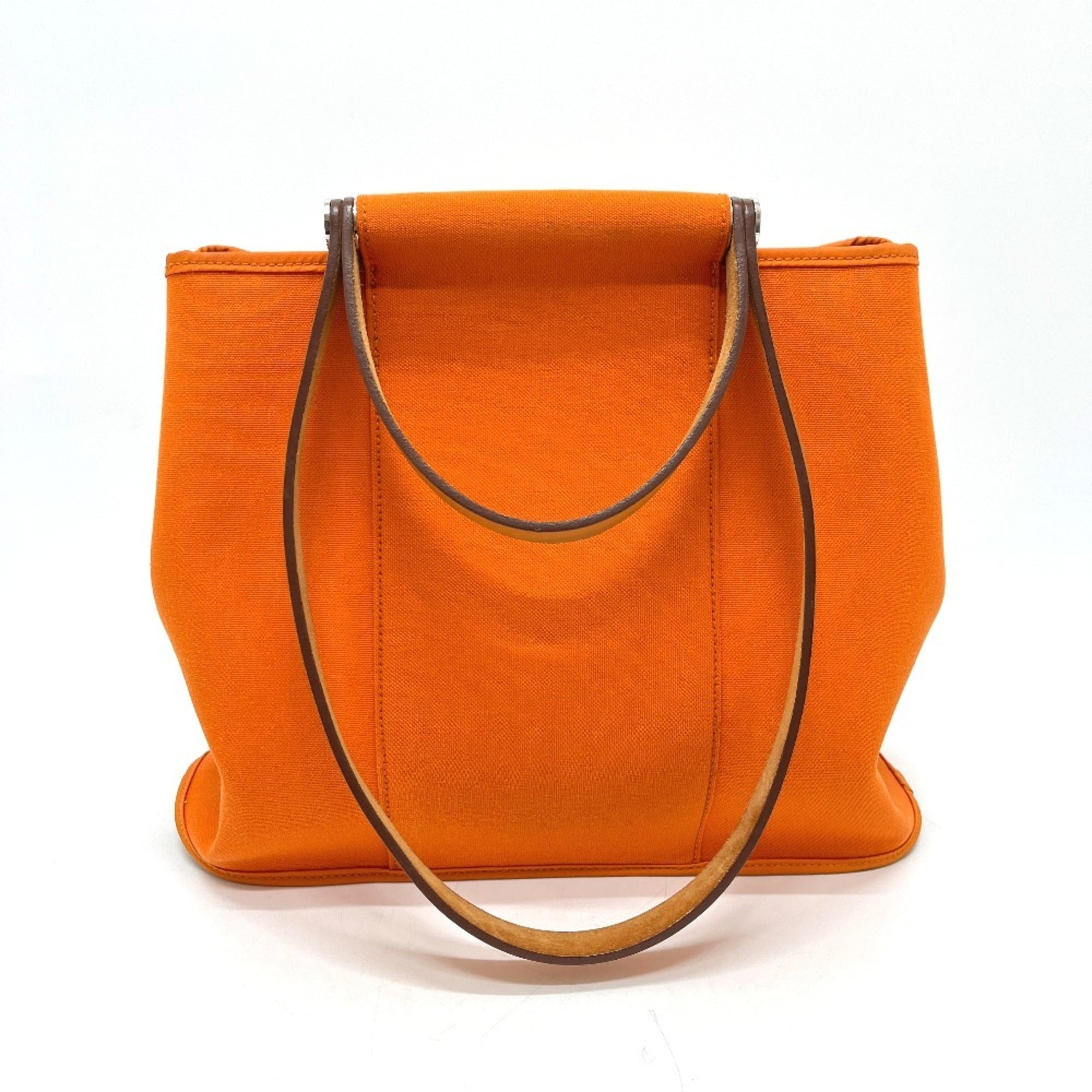 Hermes Orange Toile H Handbag Tote Bag (Pre-Owned)