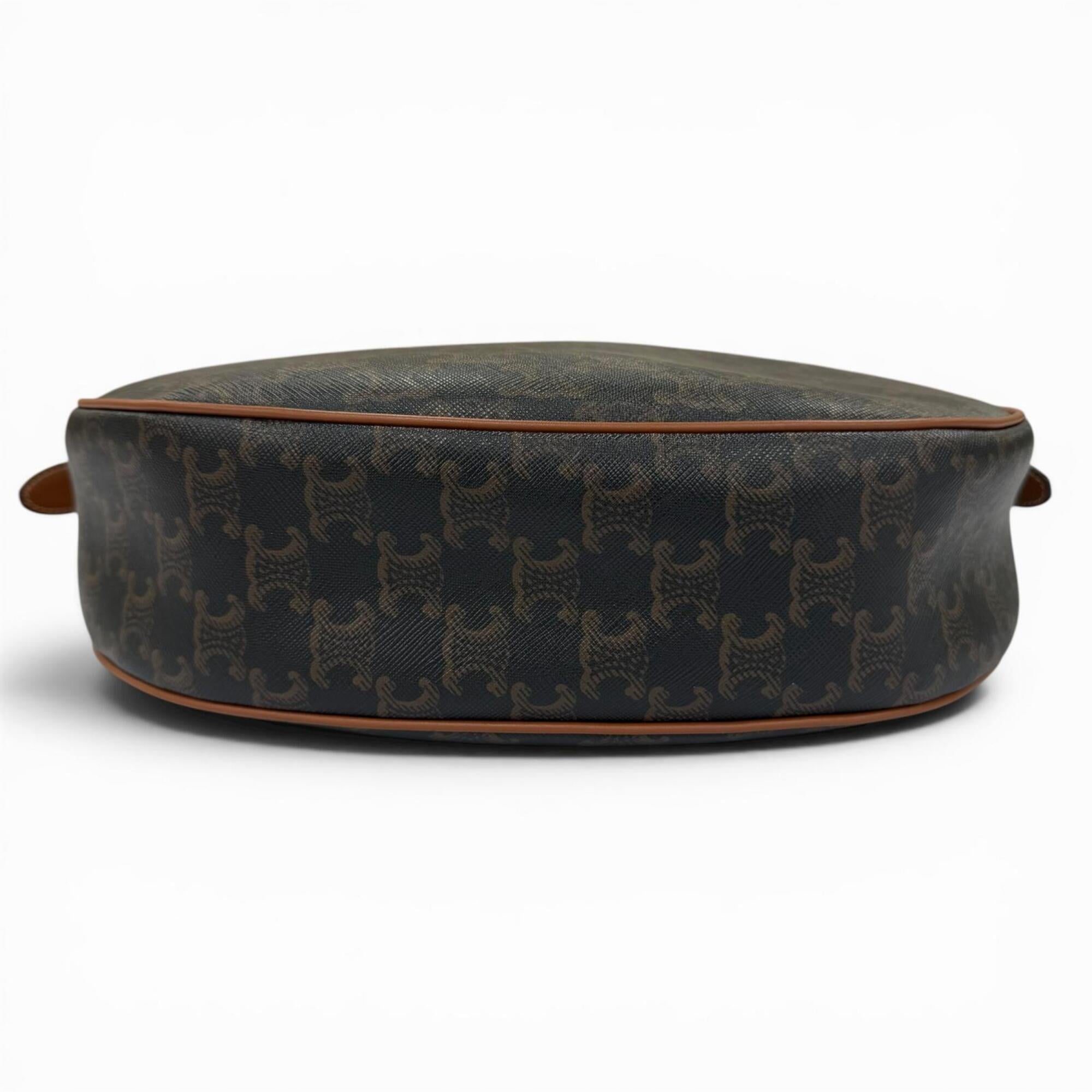 Celine Brown Canvas Handbag Shoulder Bag (Pre-Owned)