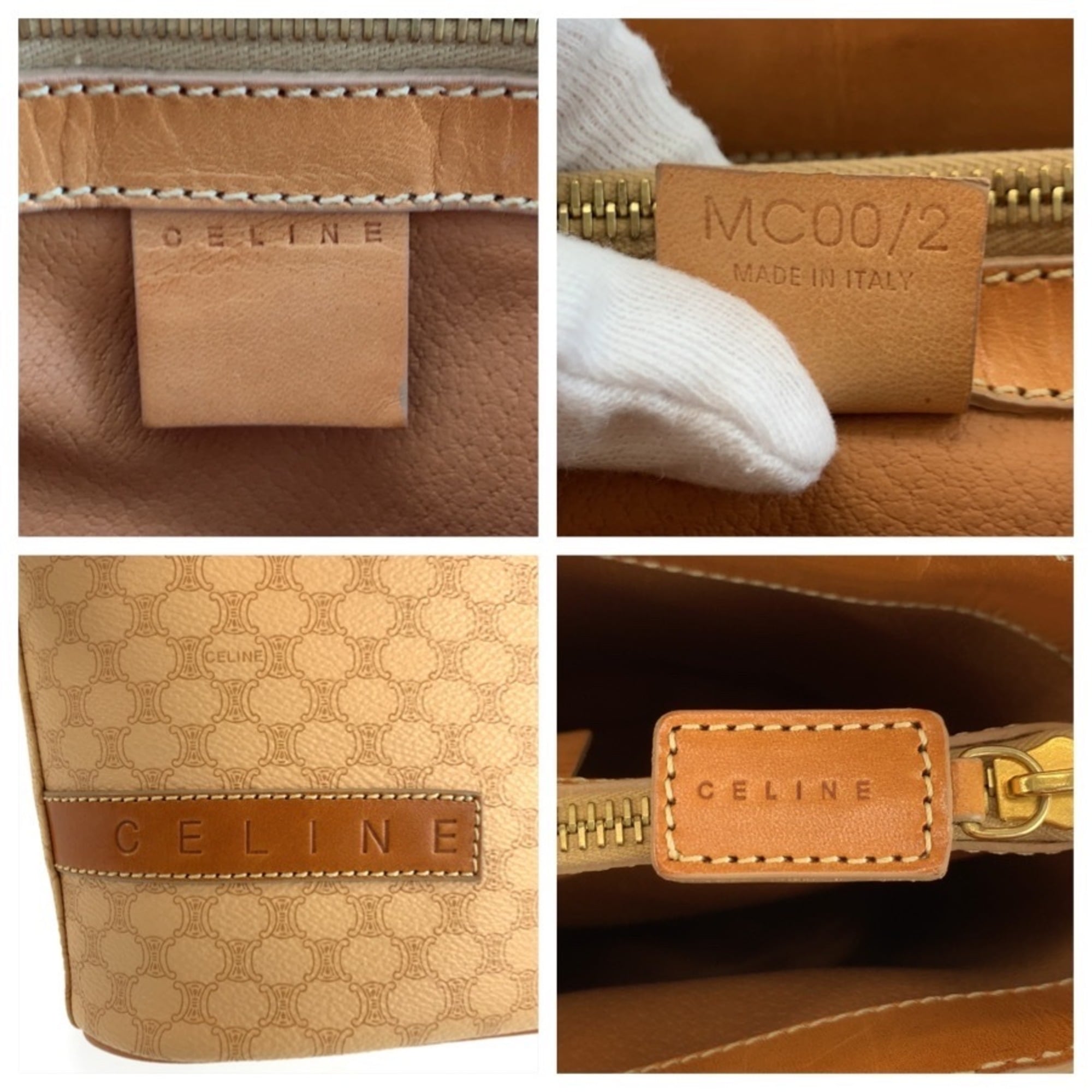 Celine Beige Brown Pvc Handbag Tote Bag (Pre-Owned)