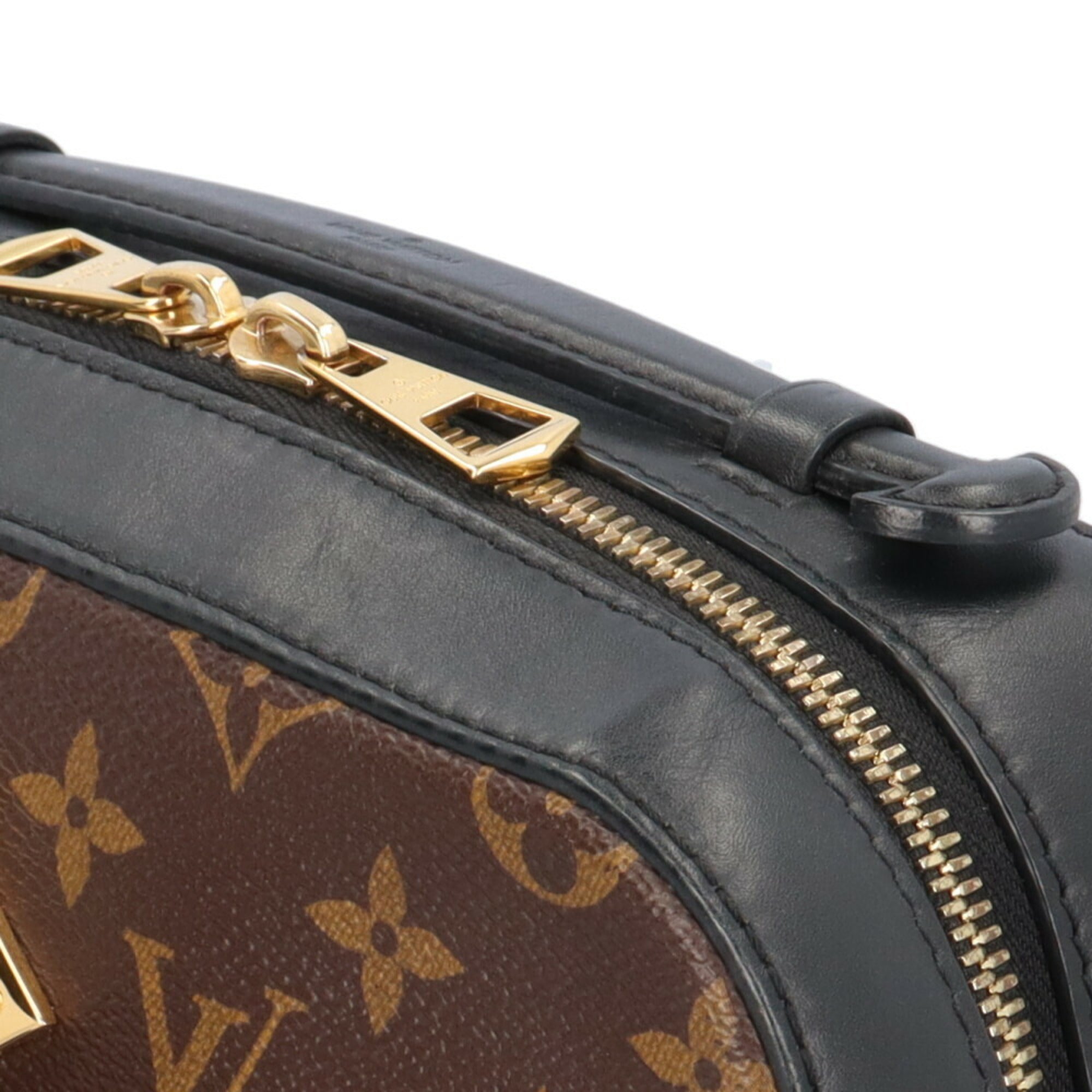 Louis Vuitton Black Brown Monogram Canvas Shoulder Bag (Pre-Owned)