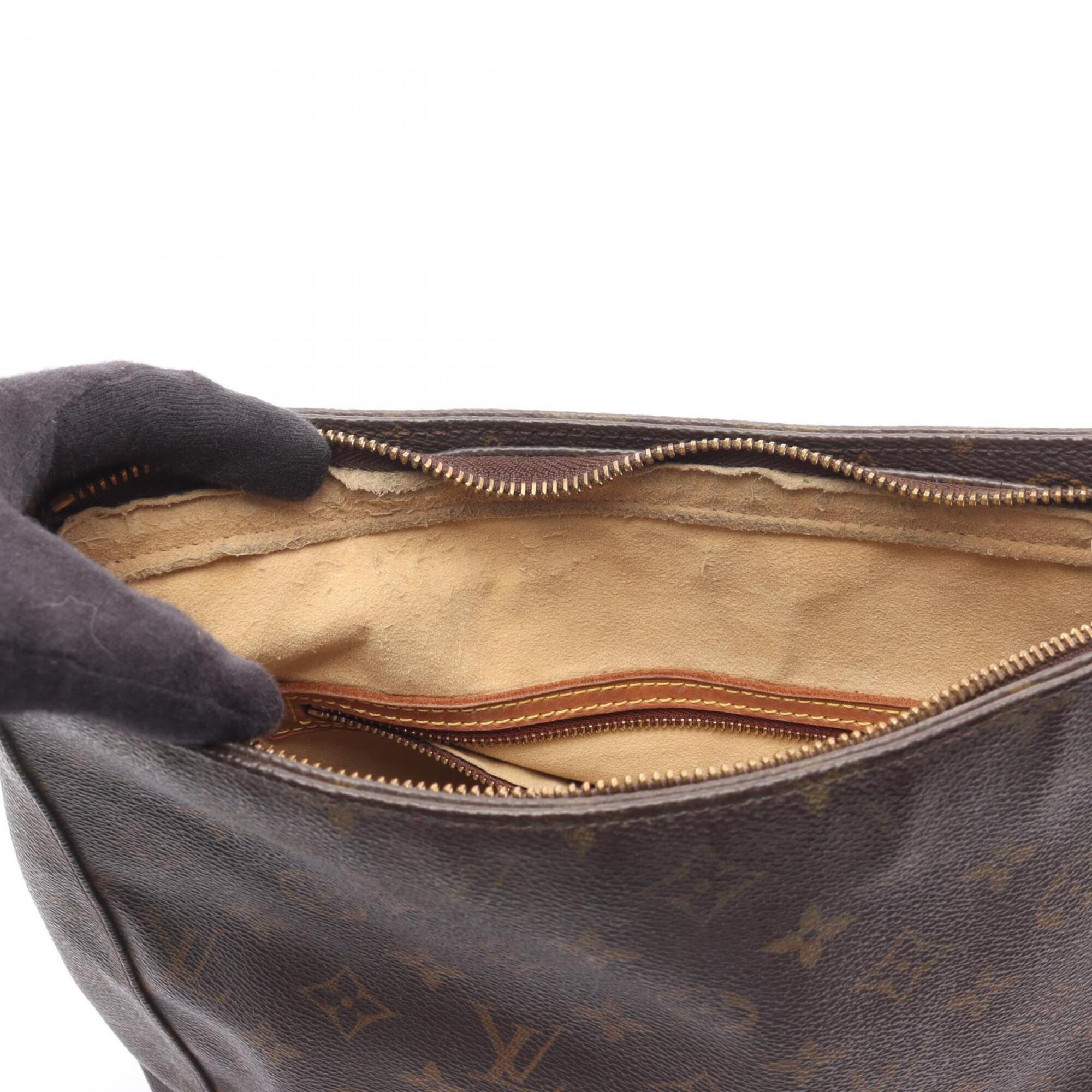 Louis Vuitton Brown Monogram Coated Canvas Leather Handbag Shoulder Bag (Pre-Owned)