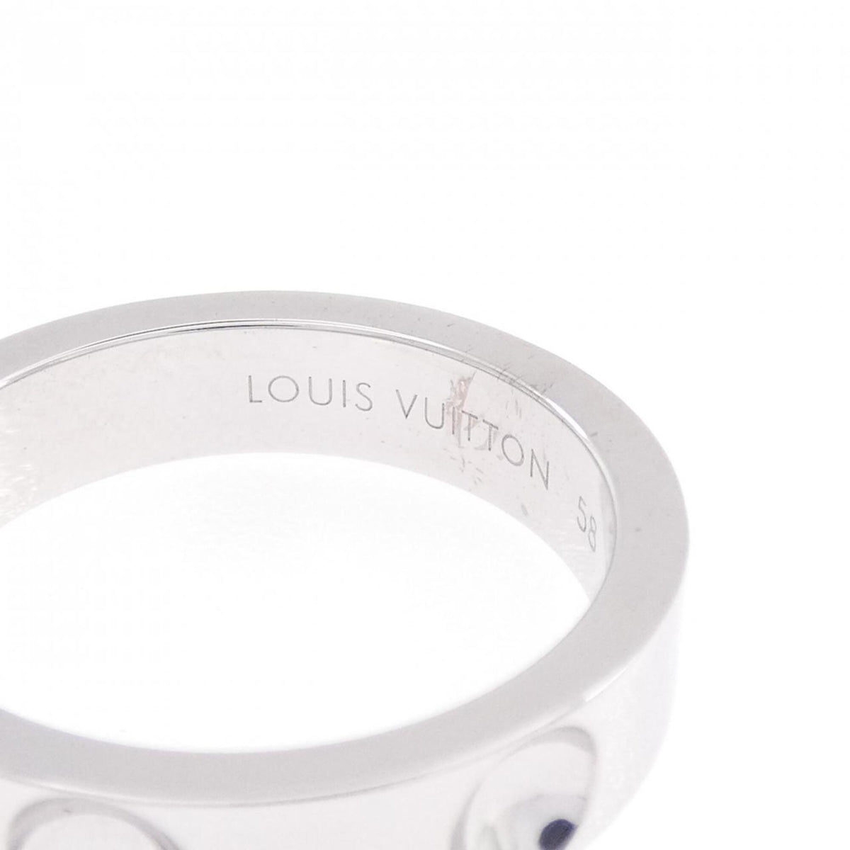 Louis Vuitton White Gold (18K) Band Ring (Pre-Owned)